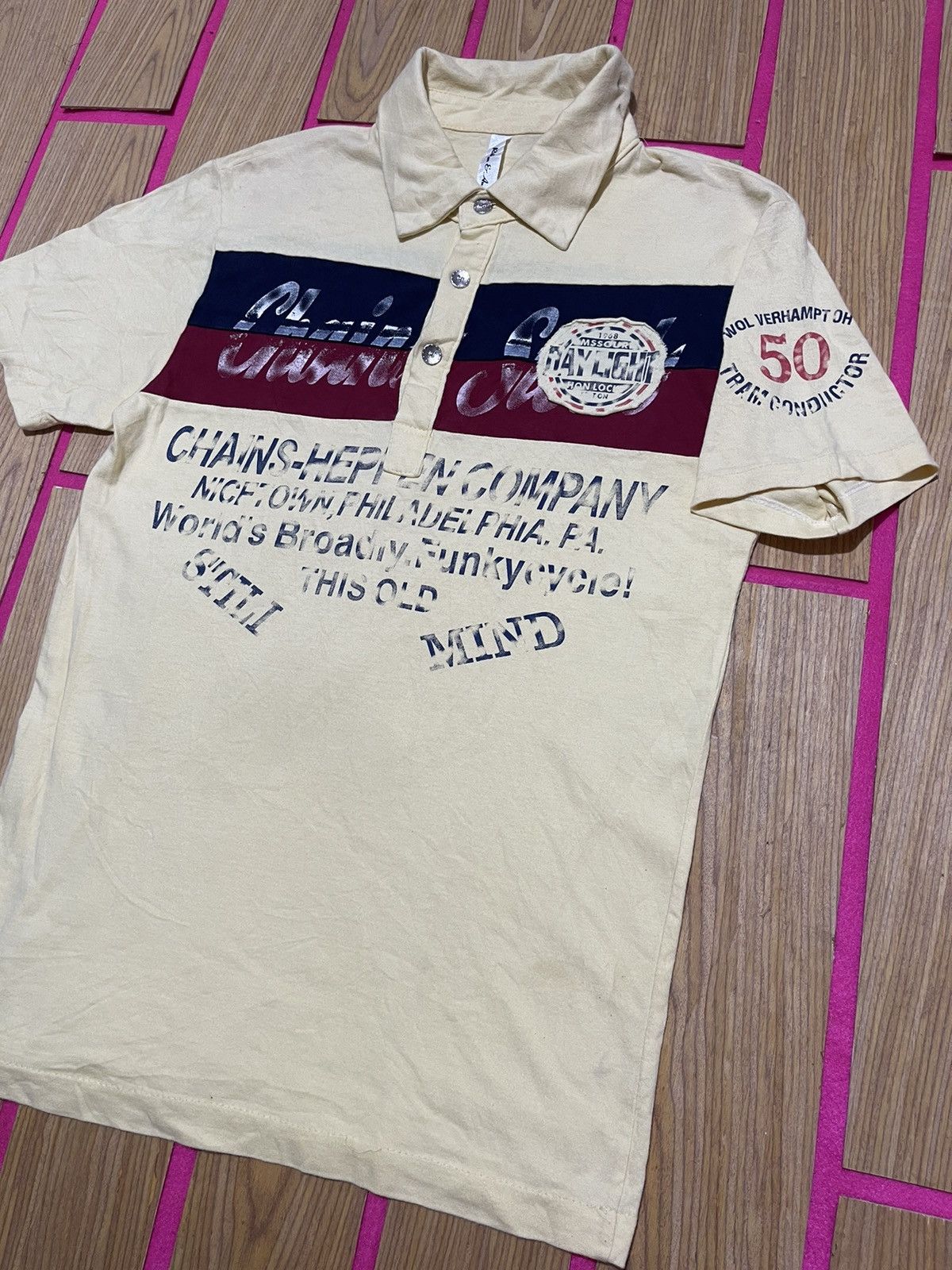 If Six Was Nine Y2K RIBBON & AUDI polo short tshirt Size US M / EU 48-50 / 2 - 2 Thumbnail