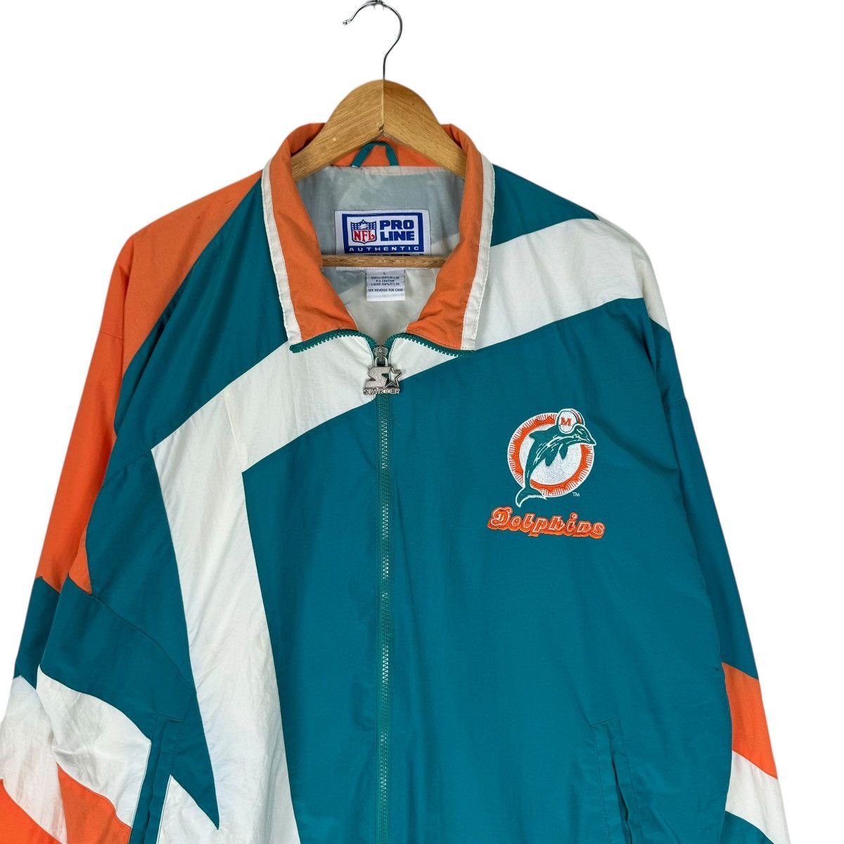 NFL ⚡️VINTAGE 90s MIAMI DOLPHINS NHL LIGHT JACKET Size US L / EU 52-54 / 3 - 2 Thumbnail