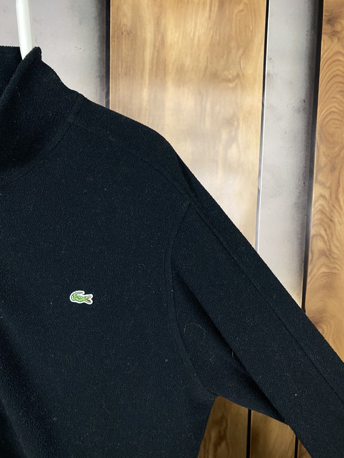 Lacoste 🐊Vintage 90s Fleece Sweatshirt Zip-Up Lacoste Big Logo🐊 Size US XL / EU 56 / 4 - 11 Thumbnail