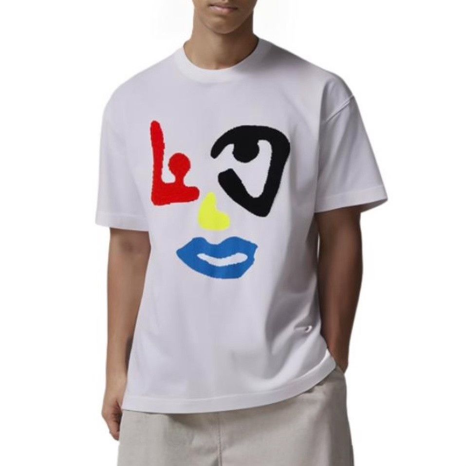 Louis Vuitton LV Clown Face Logo White Knit T-Shirt Size US L / EU 52-54 / 3 - 5 Thumbnail