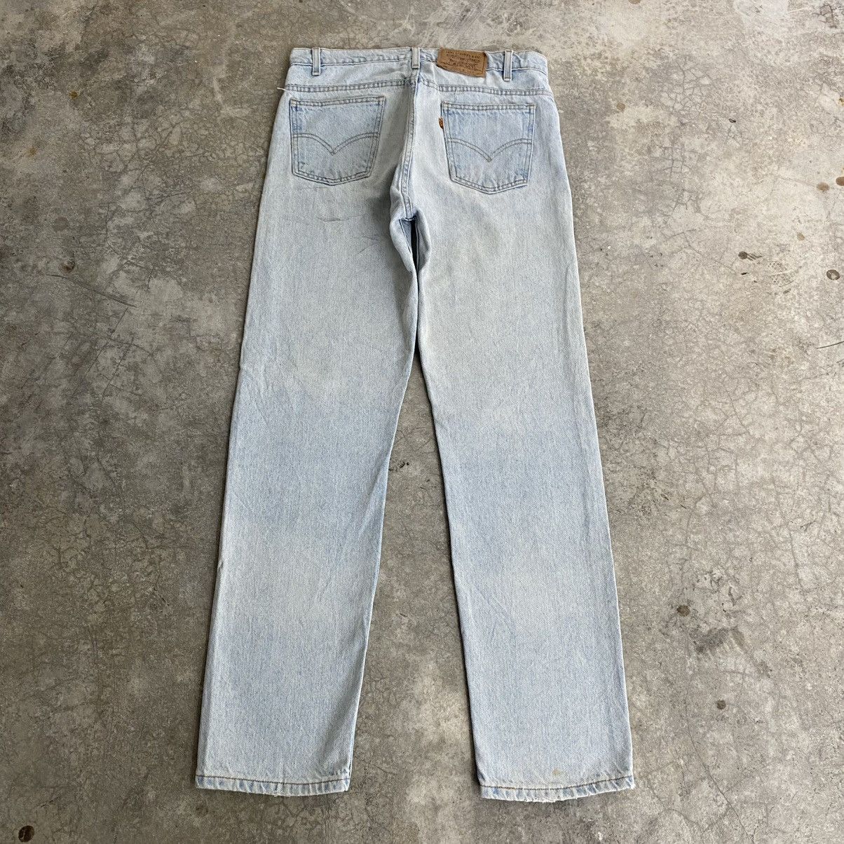 Levi's Vintage 1996 Levis 505 Orange Tab Light Blue Dirty Jeans Size US 34 / EU 50 - 9 Thumbnail