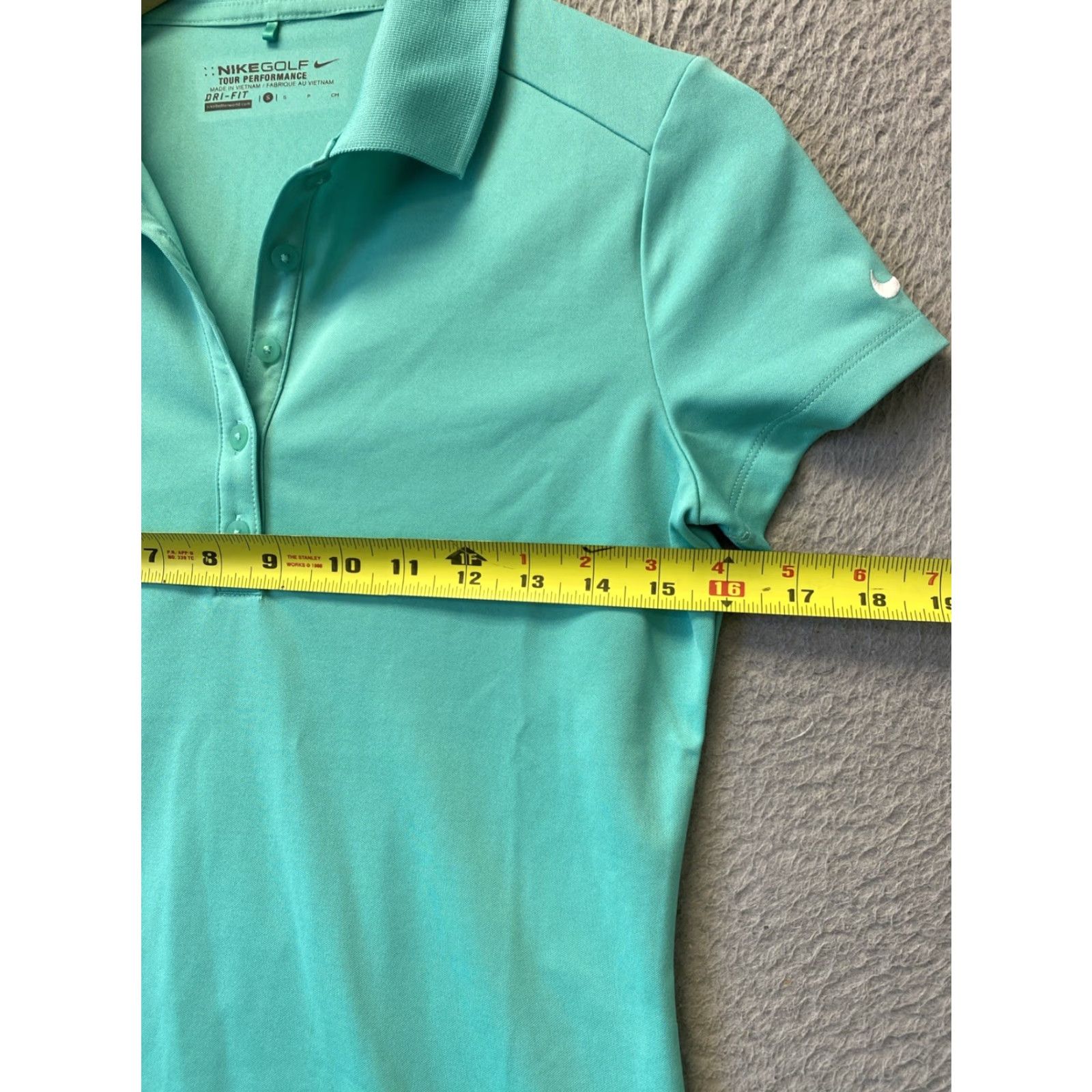 Nike NIKE Dri-FIT Golf Polo Shirt Women’s Knit 100% Polyester Short Sleeve Green Size S Standard Fit Regular Polo Basketball? Size S / US 4 / IT 40 - 5 Thumbnail