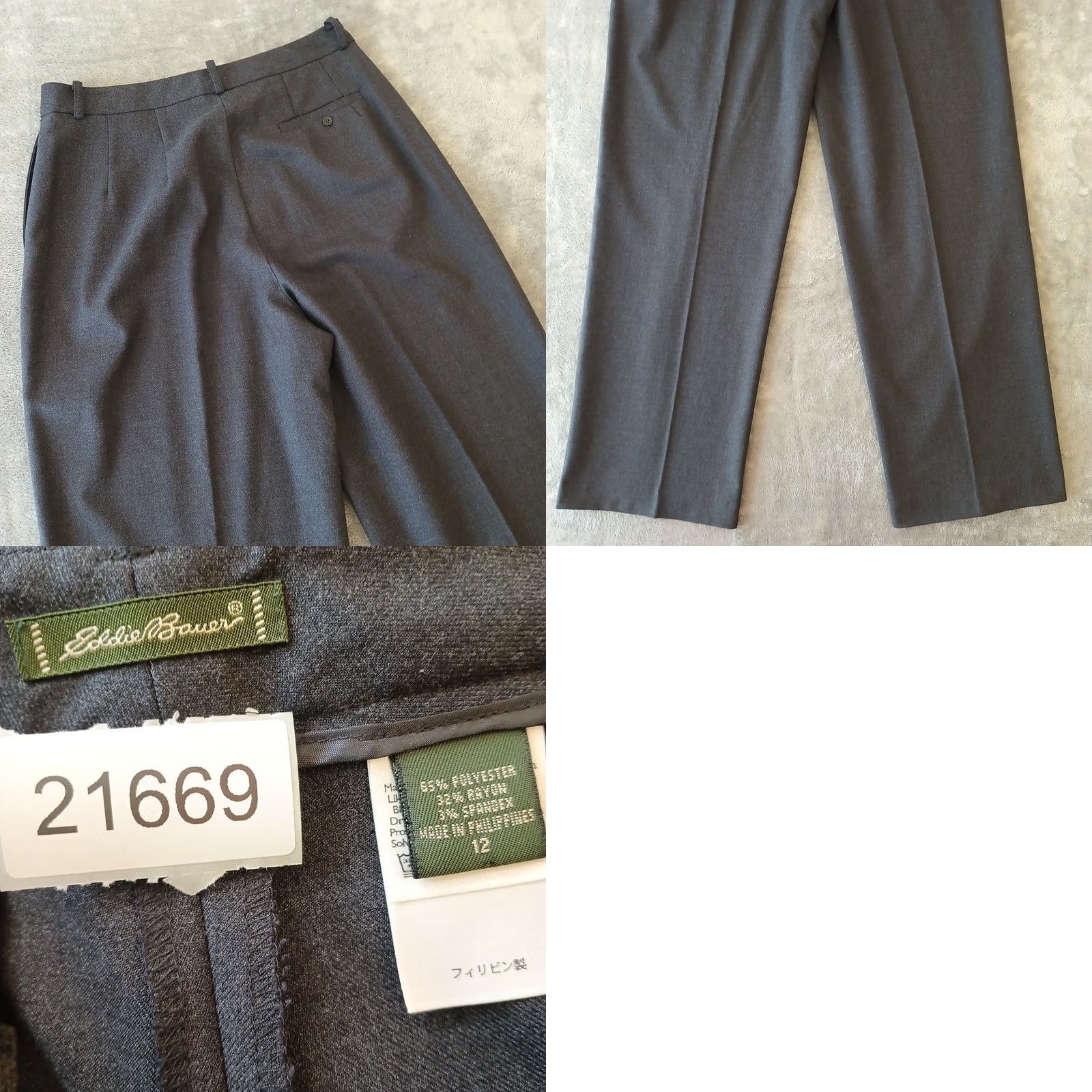 Eddie Bauer Eddie Bauer Dress Pants Womens Size 12 Gray Pockets 30x31 High Rise Straight Inseam 31 Modern Dress Pants Womens Size 34" / US 12 / IT 48 - 8 Thumbnail
