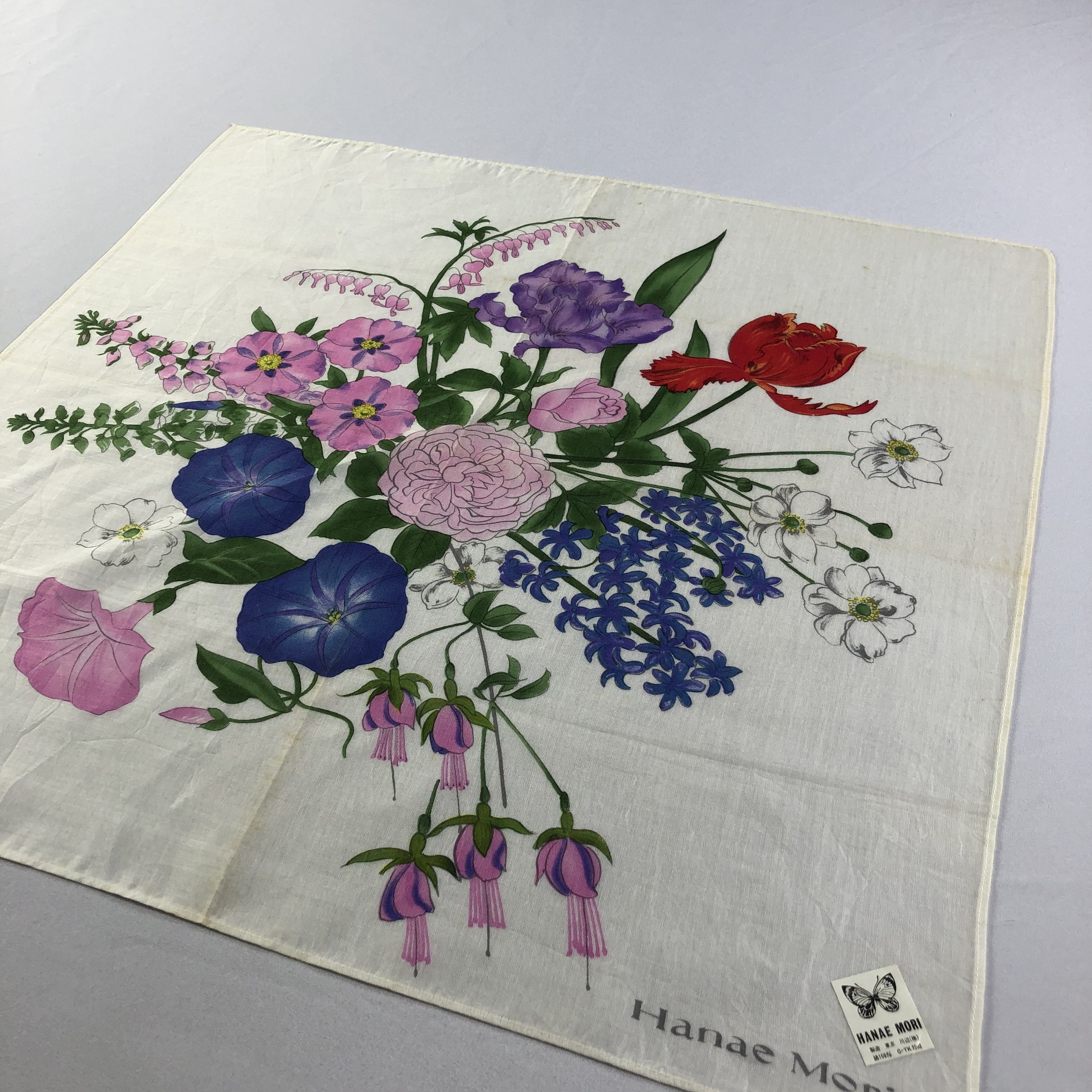 Hanae Mori × Japanese Brand × Vintage Hanae Mori Handkerchief Neckerchief Bandana H2091 Size ONE SIZE - 3 Thumbnail