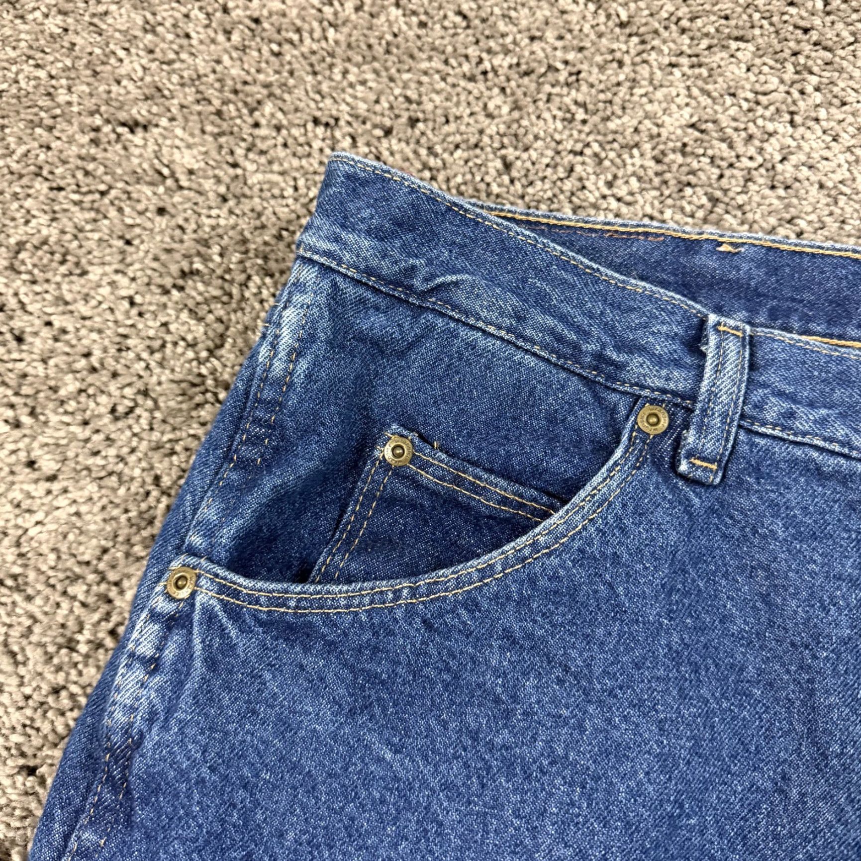 Wrangler Wrangler Jeans Mens 38 Blue Straight Leg Fleece Lined Outdoors Warmth Workwear Size US 38 / EU 54 - 3 Thumbnail