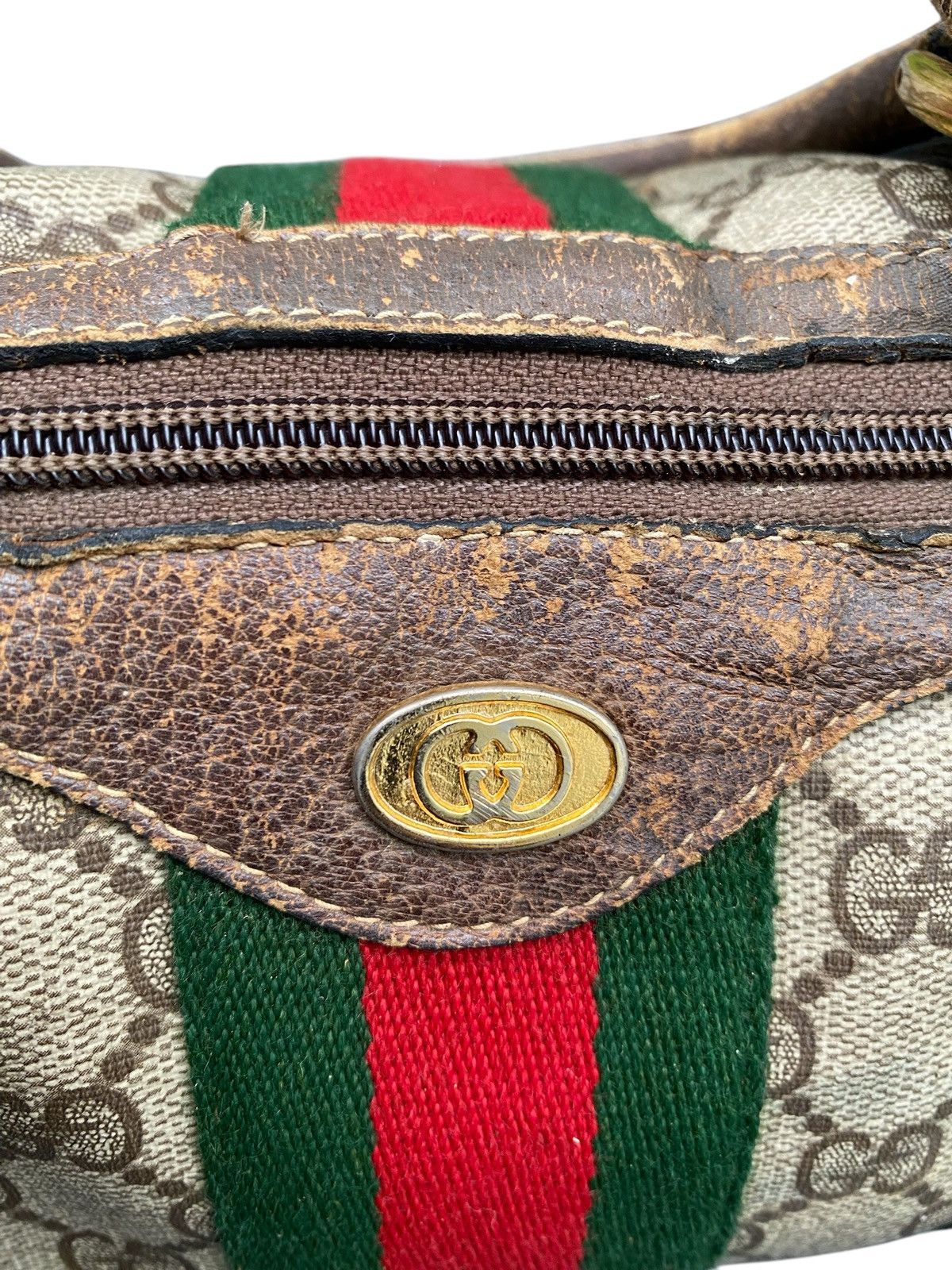 Gucci Gucci Ripped Speedy Vintage Brown Leather Boston Bag ITALY Size ONE SIZE - 8 Thumbnail