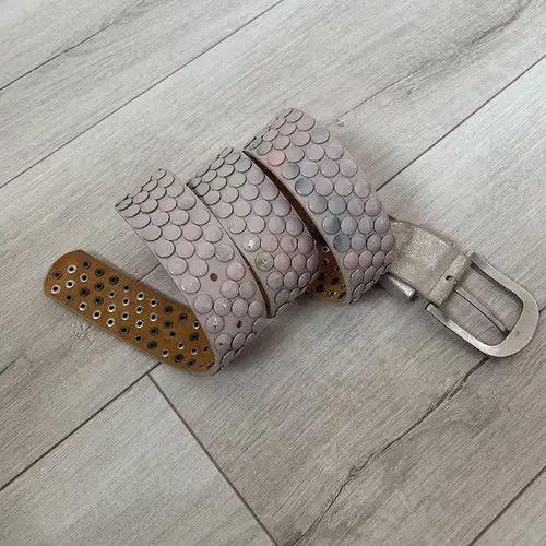 High Sport × Japanese Brand Belts Y2K Pink BB Style Studded Leather Belt Size ONE SIZE - 2 Thumbnail