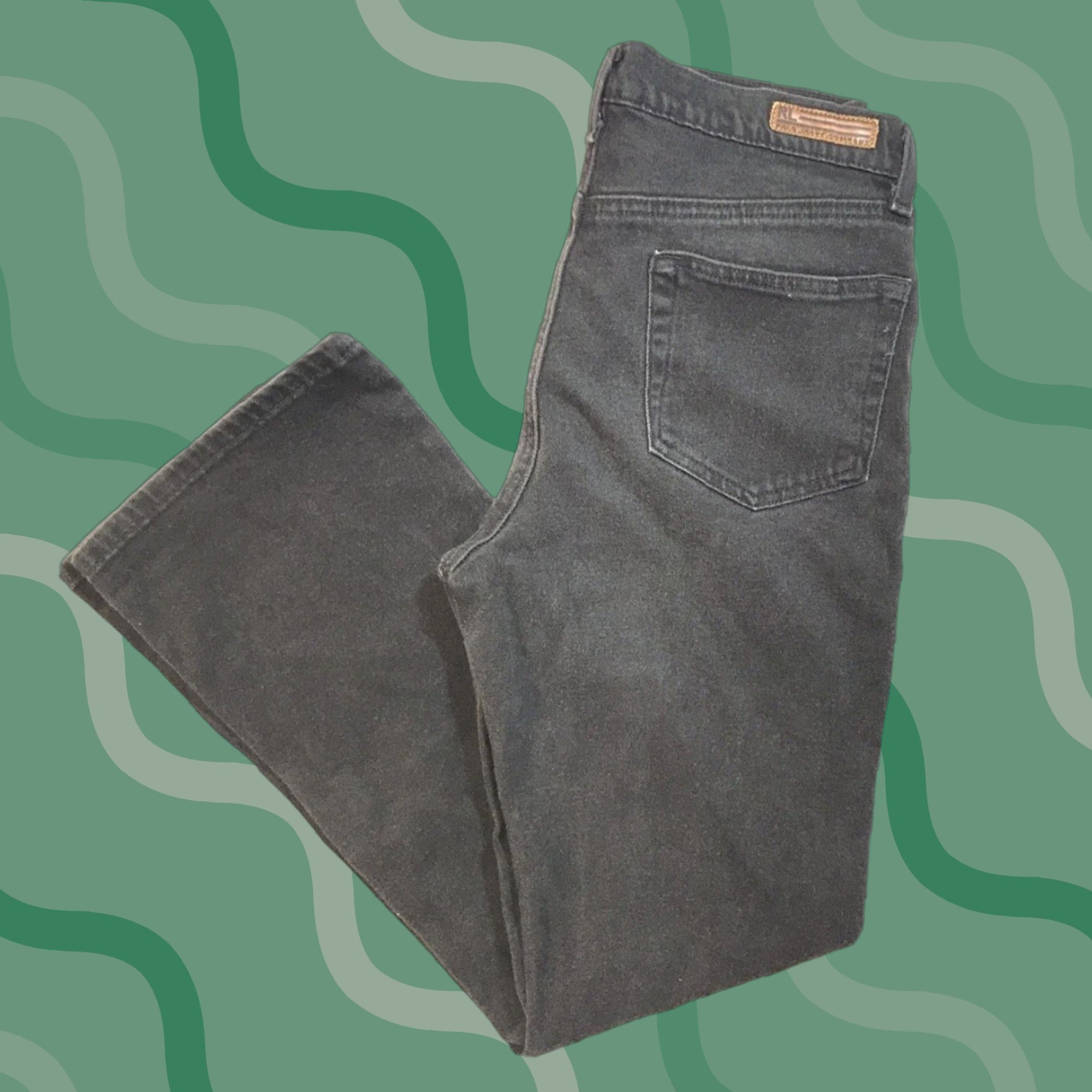 Ralph Lauren VINTAGE Ralph Lauren Bootcut Jeans Womens Size 10 Black Denim 30x32 Classic Flag Size 32" / US 10 / IT 46 - 1 Thumbnail