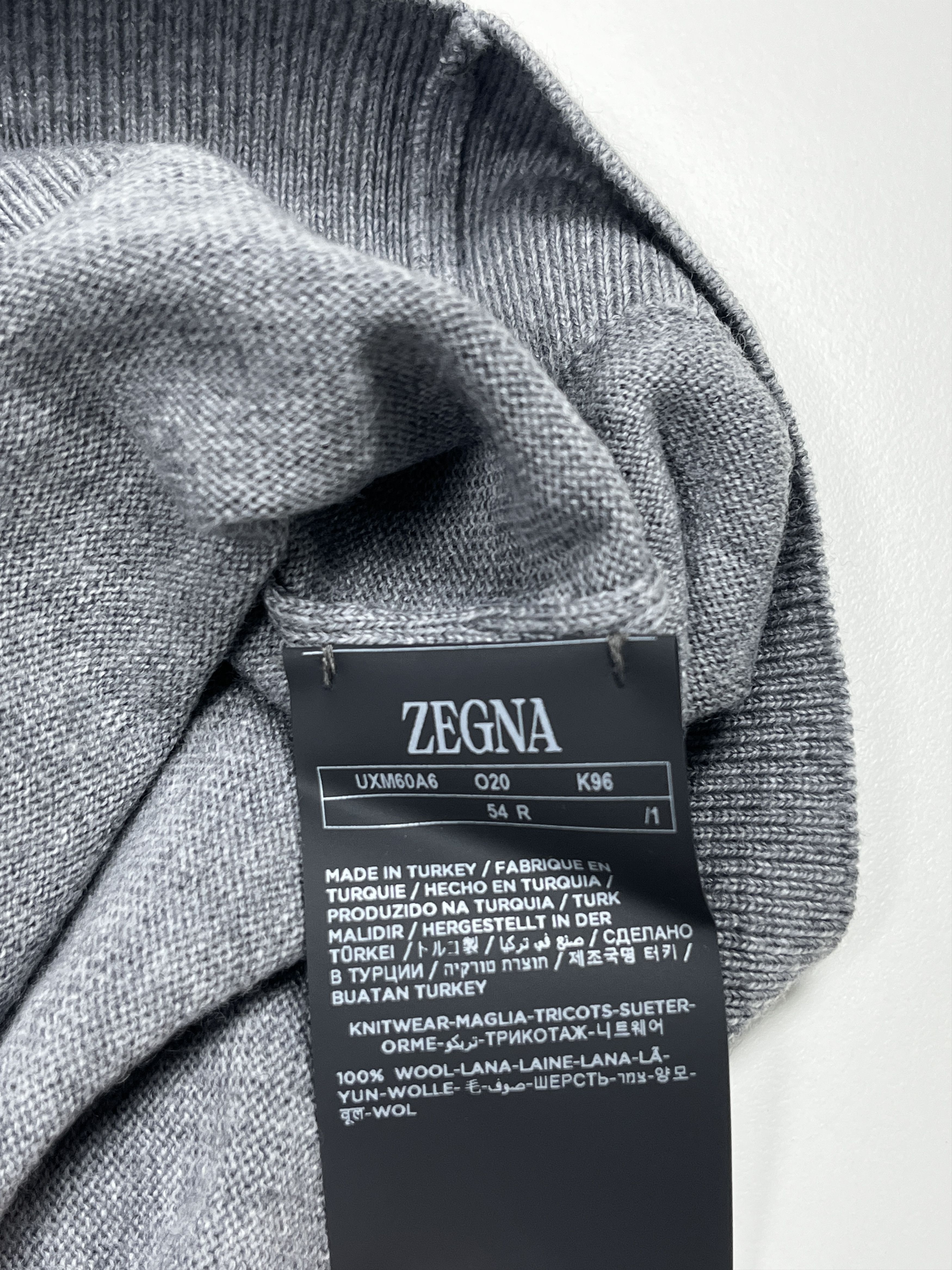 Ermenegildo Zegna Zegna Wool Turtleneck Sweater / Grey / XL / New with Tags Size US XL / EU 56 / 4 - 6 Thumbnail