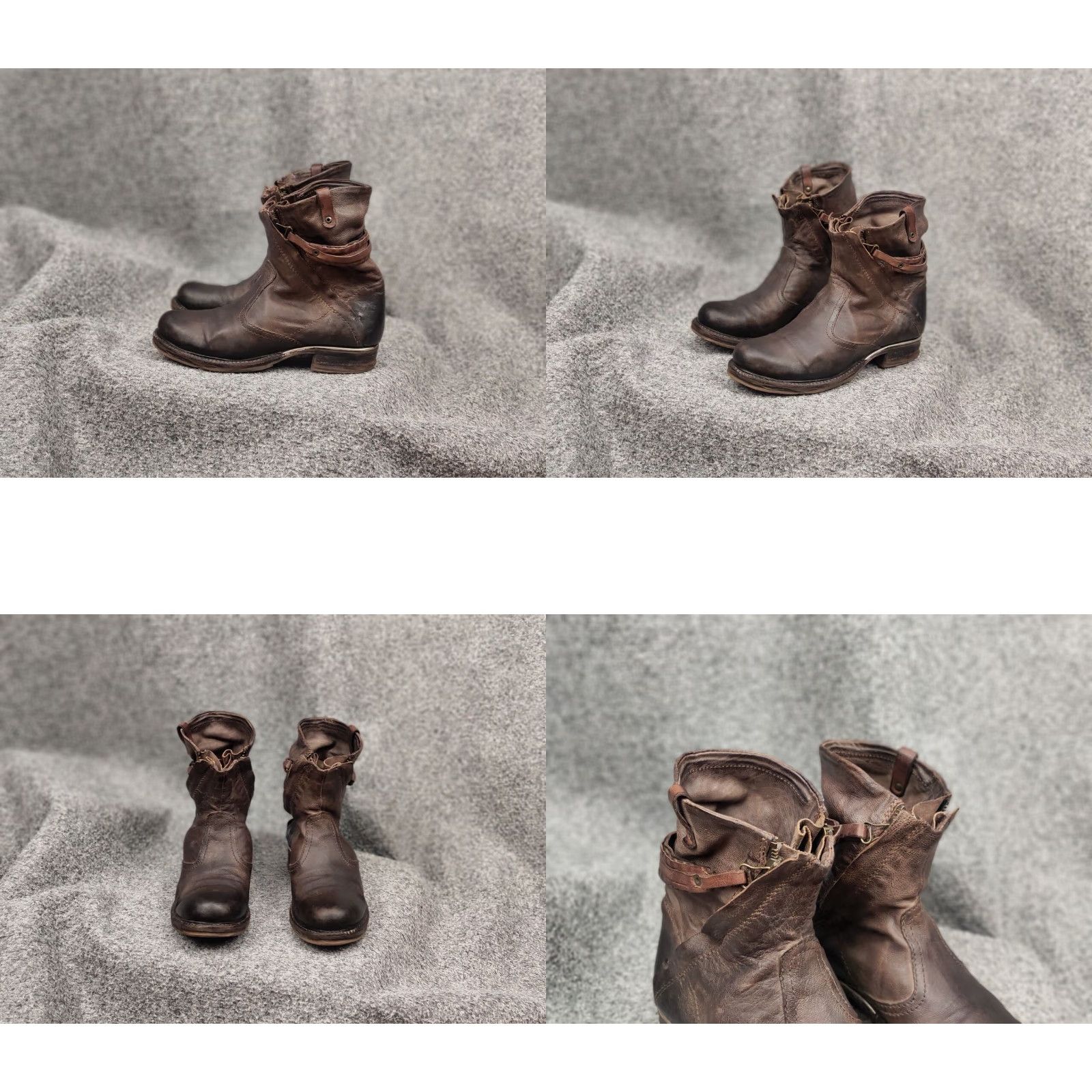 Vintage VINTAGE Airstep 98 Design Zipper Brown Leather Ankle Women Boots Size US 7 / IT 37 - 8 Thumbnail