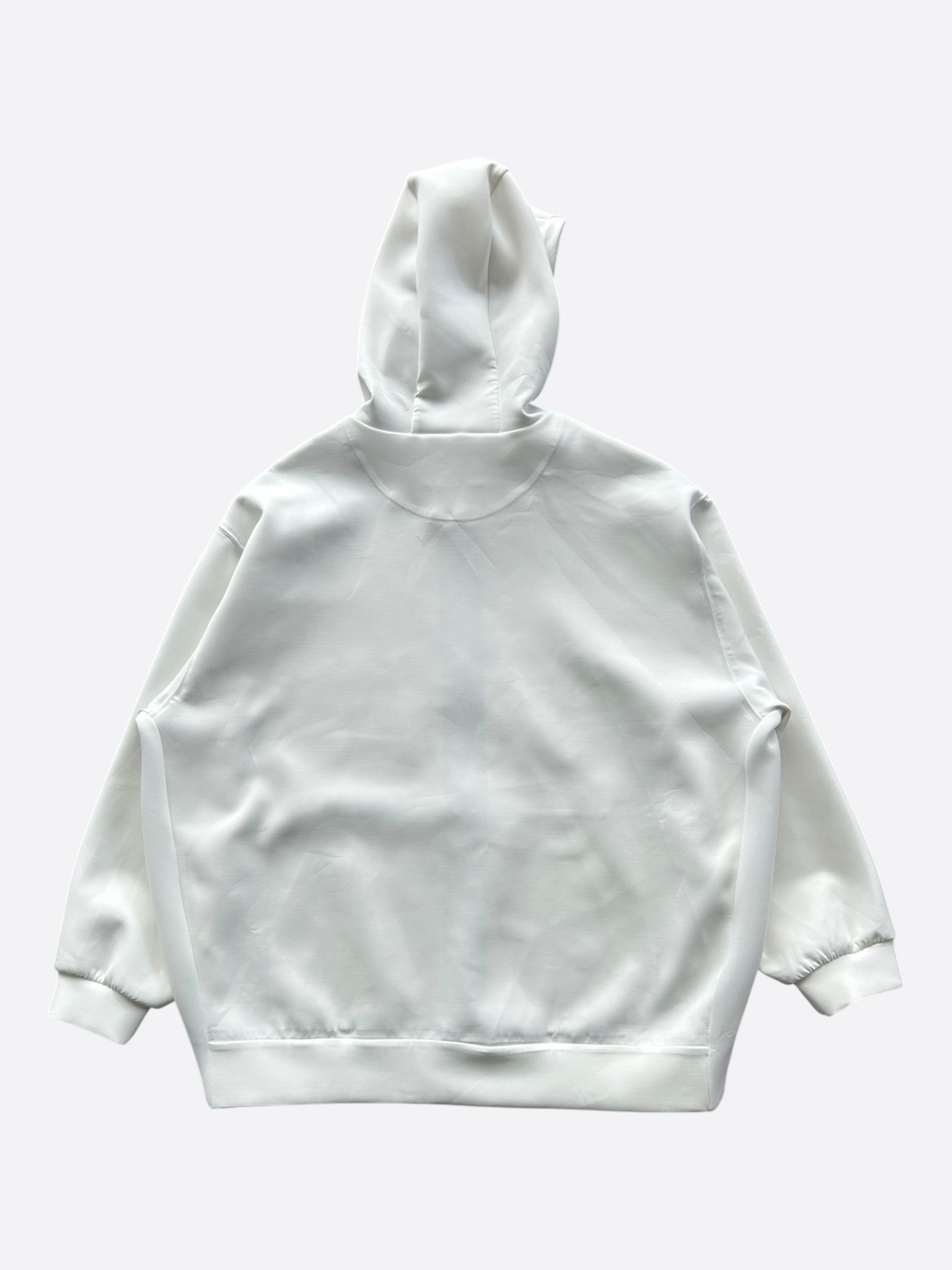 Prada Prada White & Red Logo Zip Up Hoodie Size US XXL / EU 58 / 5 - 2 Thumbnail
