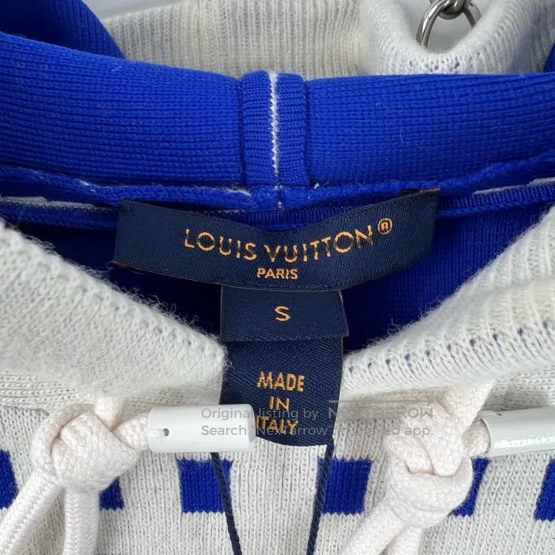 Louis Vuitton Louis Vuitton Blue and white dotted letter logo cloak swea Size S / US 4 / IT 40 - 6 Thumbnail
