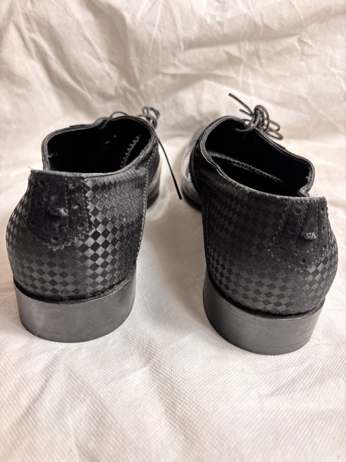 Louis Vuitton Louis Vuitton Damier Satin Patent & Suede Mens Shoes Size US 8 / EU 41 - 5 Thumbnail