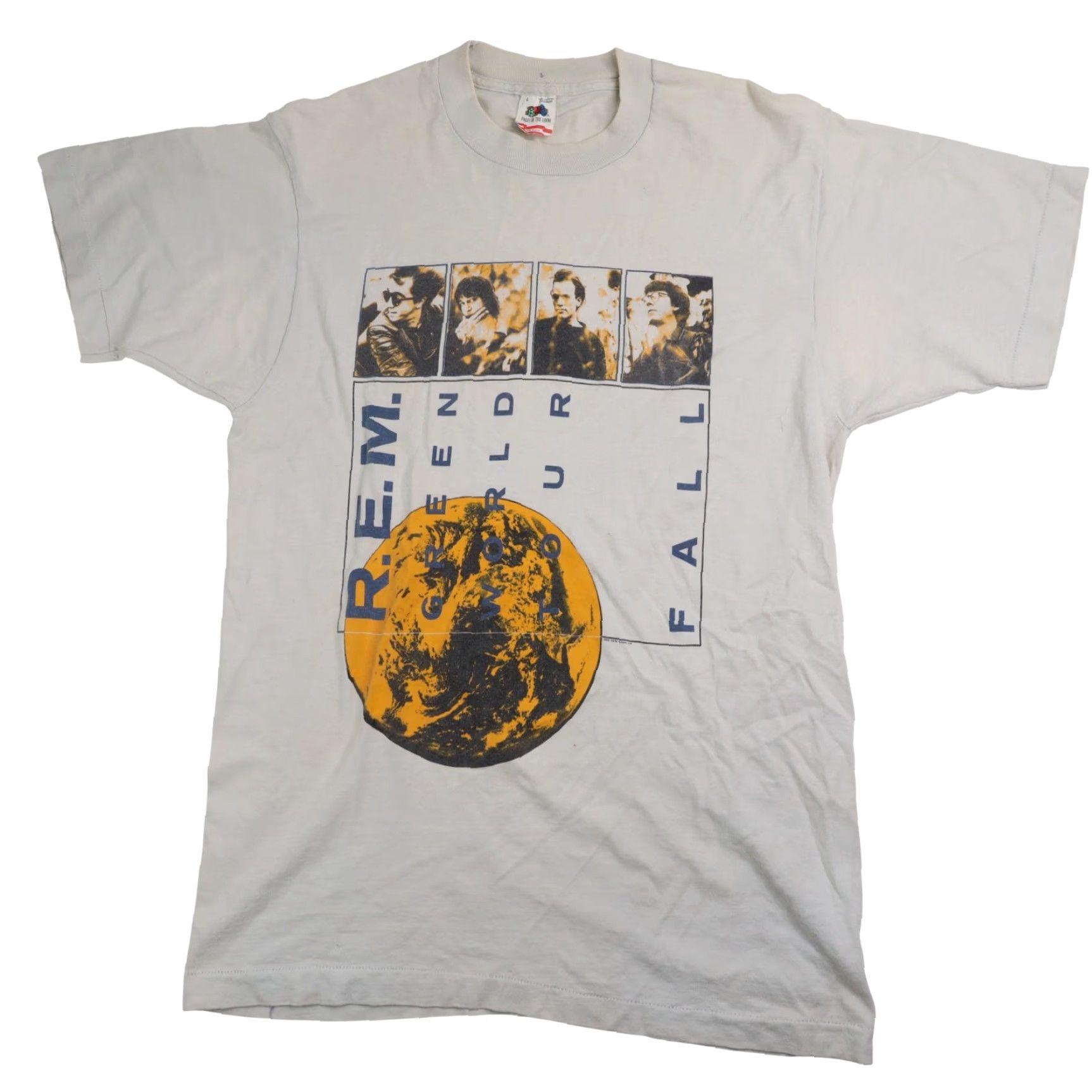 Vintage VINTAGE 80s R.E.M Green World Tour Mens XL Graphic Band Tee Gray Size US XL / EU 56 / 4 - 2 Thumbnail