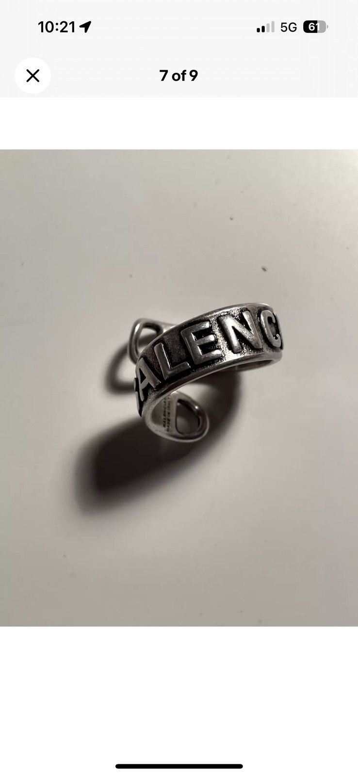 Balenciaga Balenciaga Ring Size 52 Size ONE SIZE - 7 Thumbnail