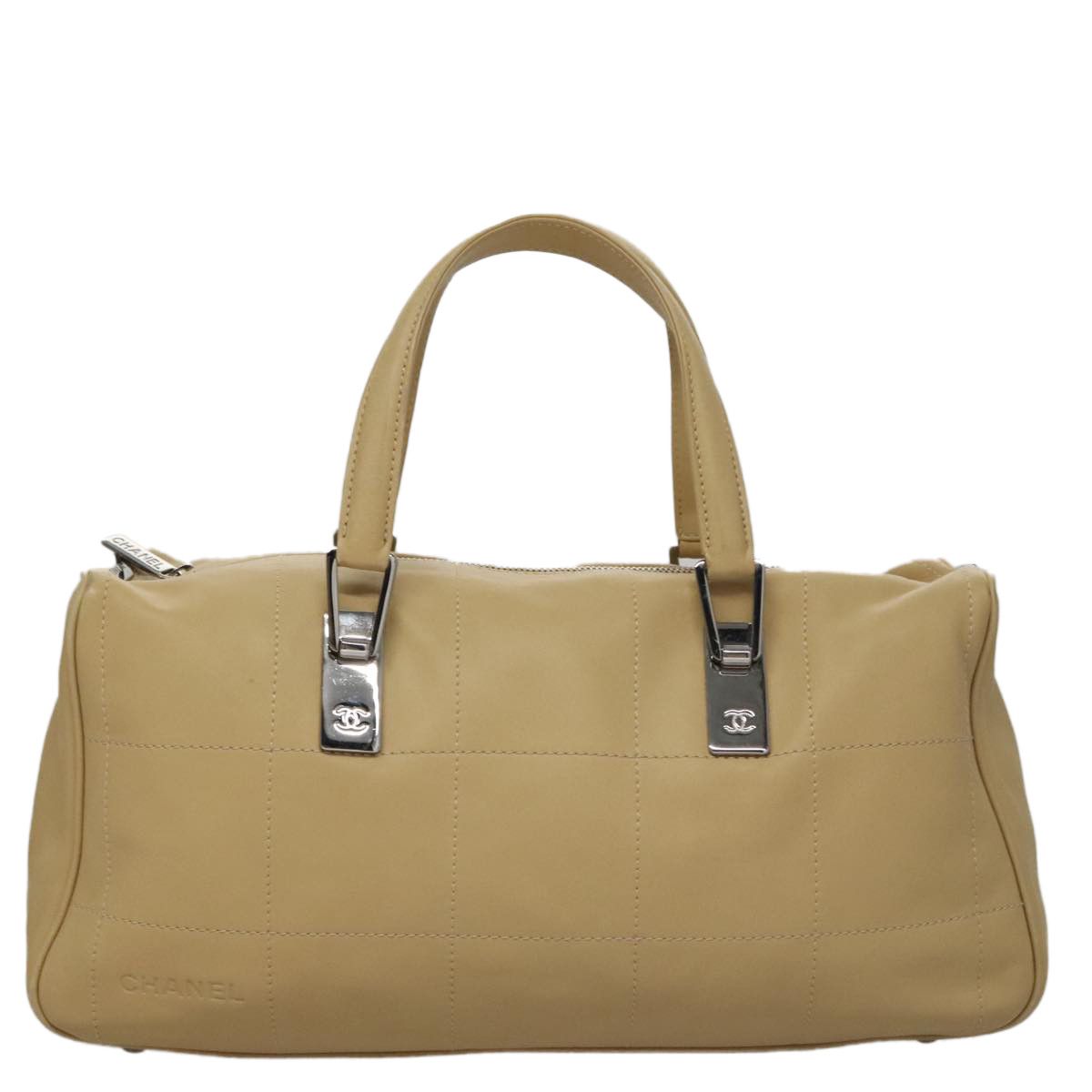 Chanel Chocolate Bar Beige Leather Handbag (Pre-Owned) Size ONE SIZE - 1 Thumbnail