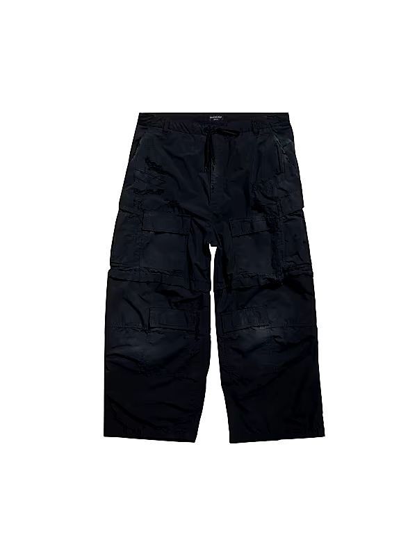 Balenciaga LARGE RIPSTOP DRAWSTRING CARGO PANTS IN Black Size US 36 / EU 52 - 1 Thumbnail