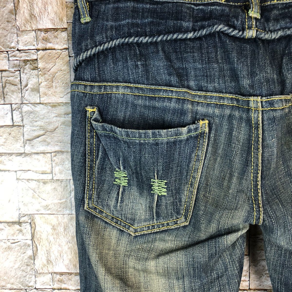 Japanese Brand Candy Robot Blue Distressed Denim Pants #A1125 Size 32" / US 10 / IT 46 - 18 Thumbnail