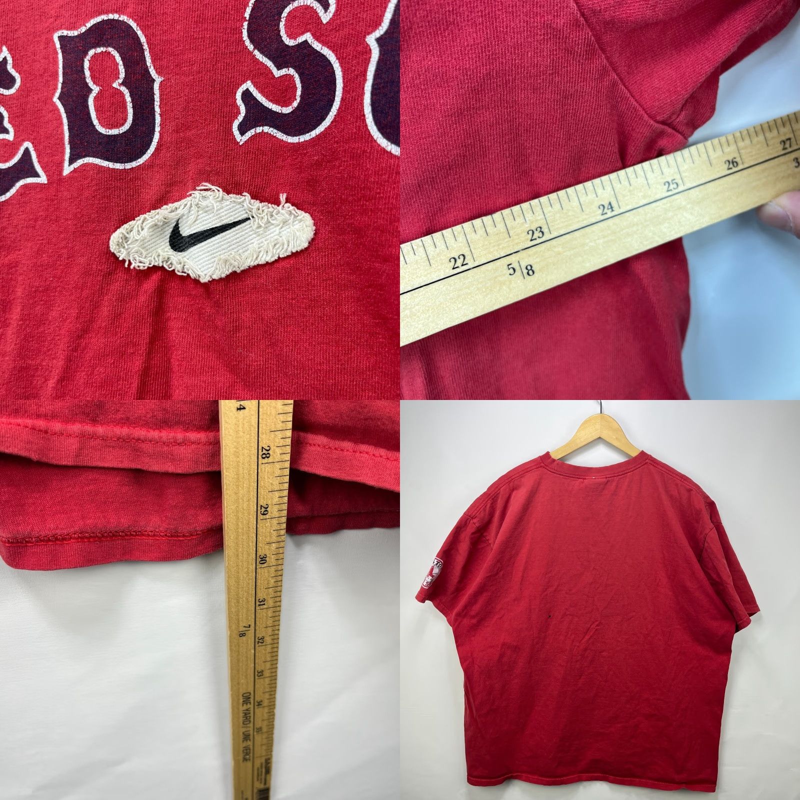 Nike VINTAGE Nike Boston Red Sox Mid Swoosh T-shirt XL Size US XL / EU 56 / 4 - 8 Thumbnail