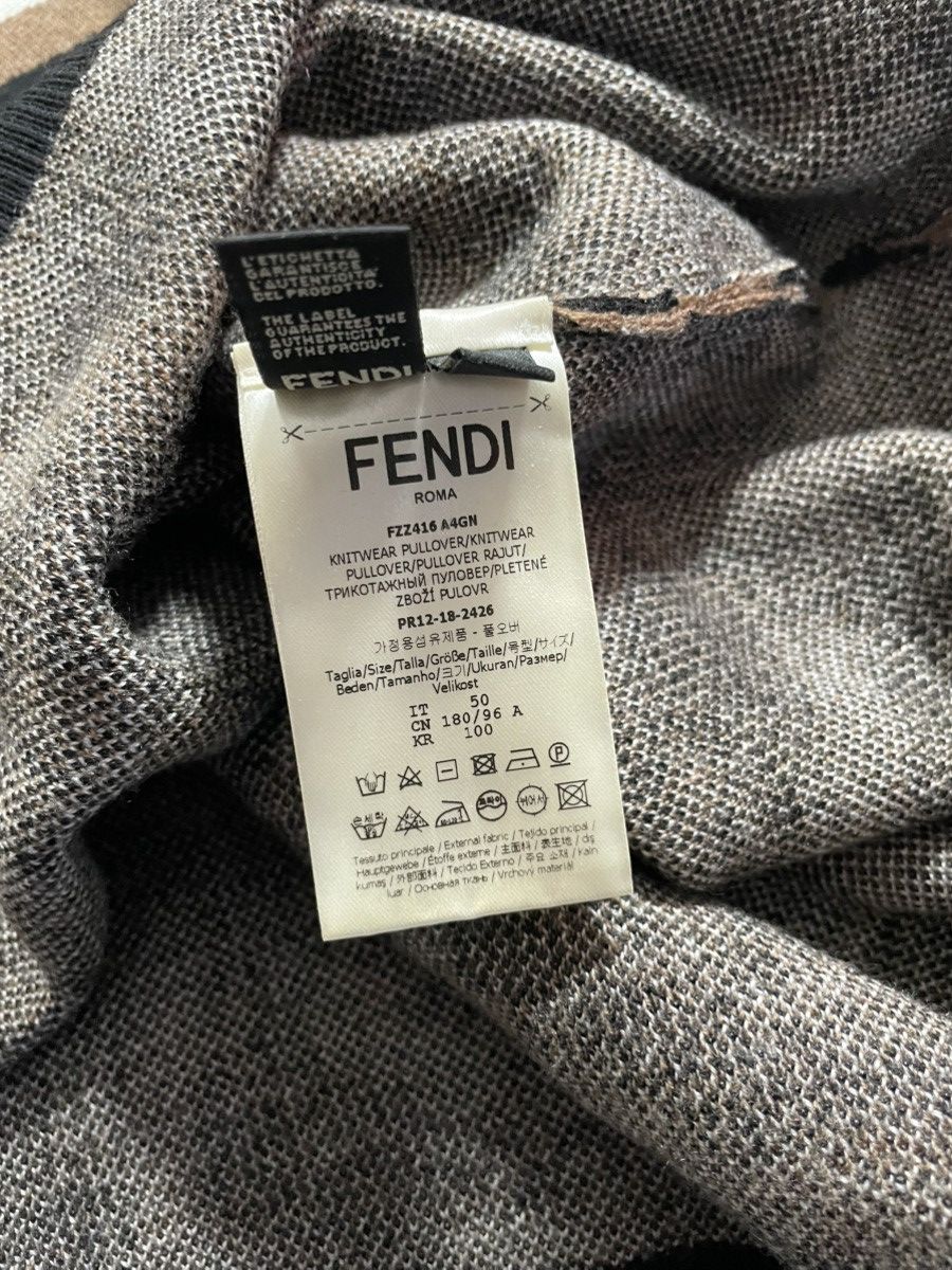 Fendi FENDI Diagonal Monogram Sweater Size US M / EU 48-50 / 2 - 6 Thumbnail