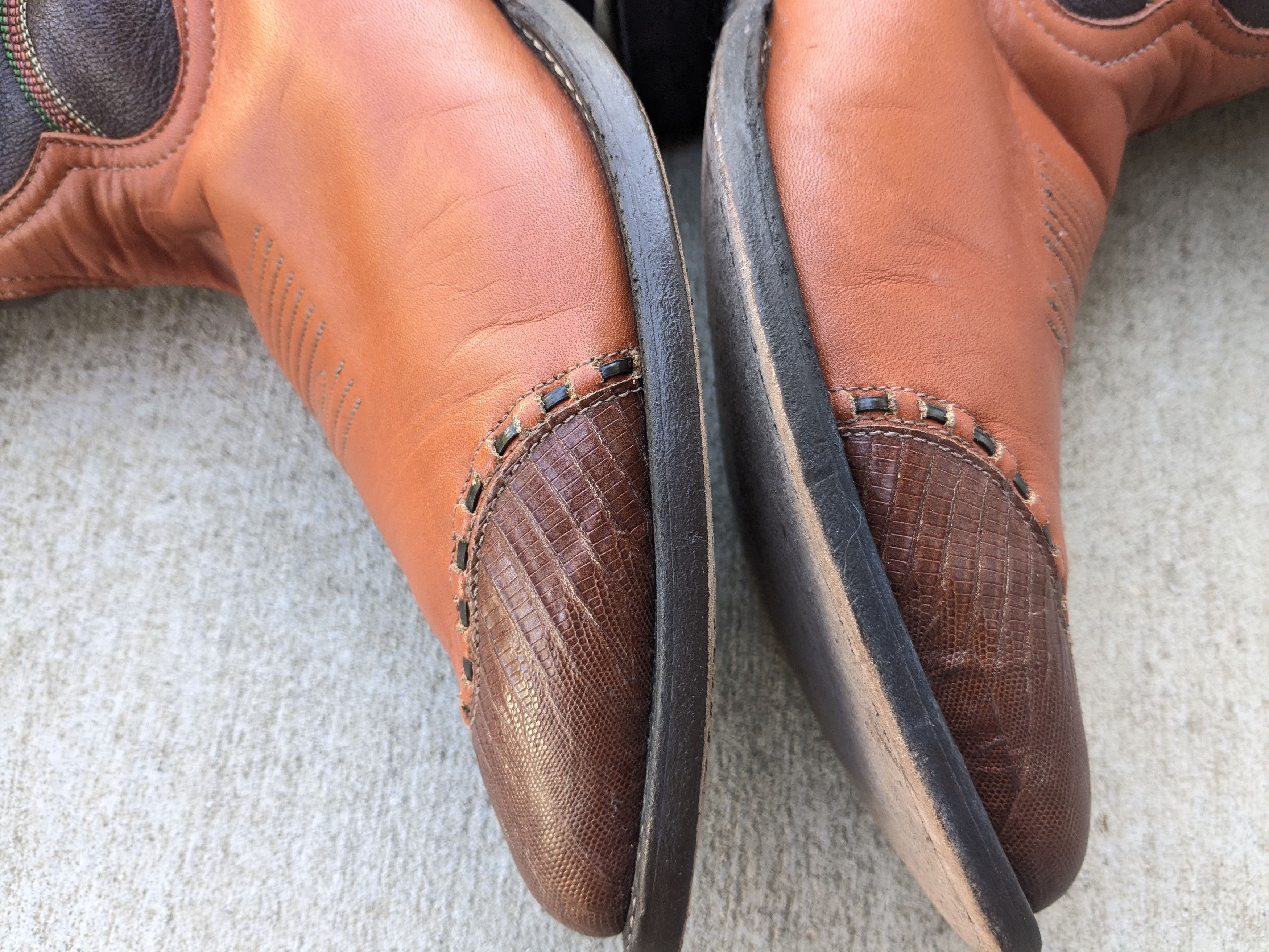 Other Tony Lama Cowboy Boots Lizard Brown 9.5 D Botas USA Size US 9.5 / EU 42-43 - 4 Thumbnail