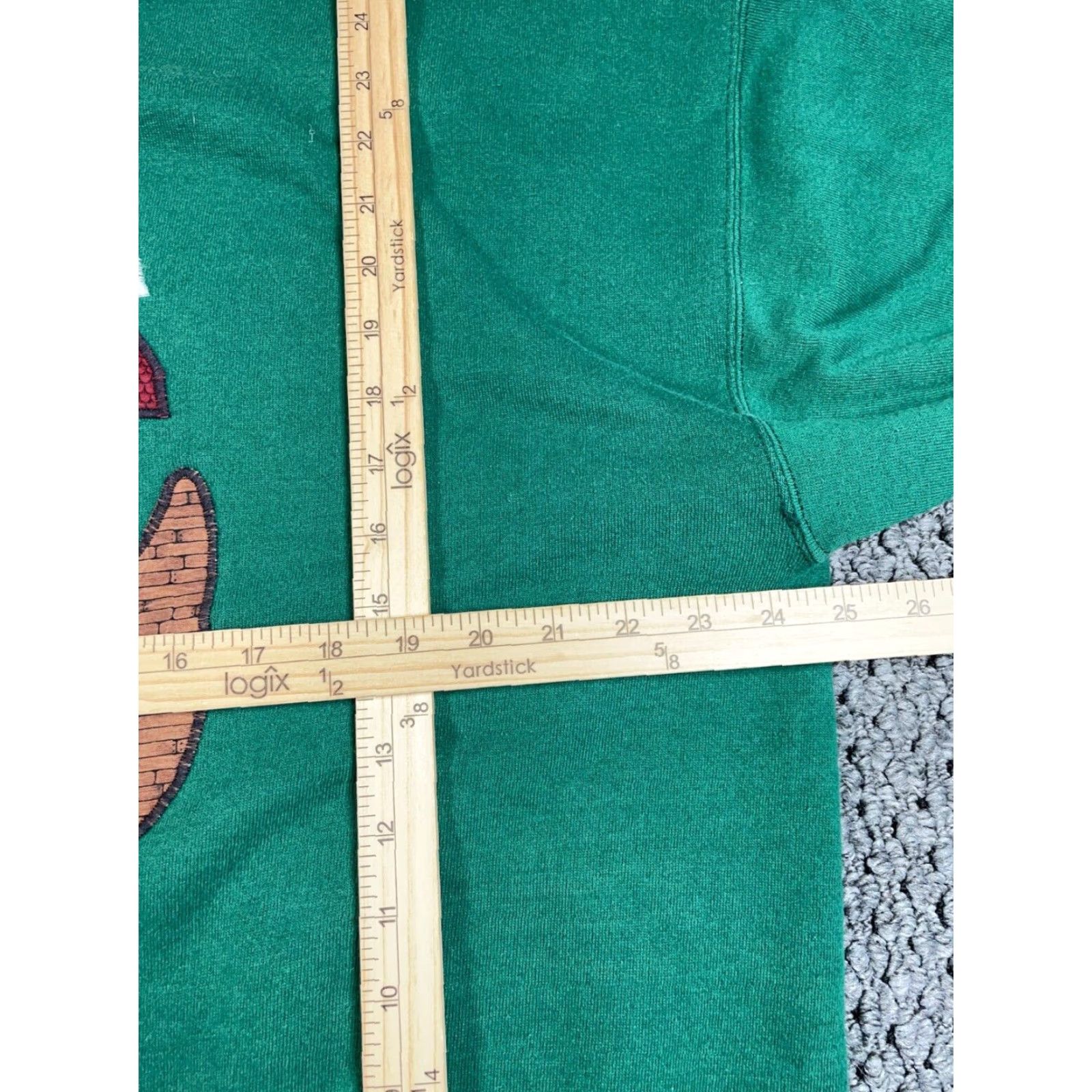 Hanes VINTAGE Hanes Sweatshirt Graphic Print Green 2XL Crew Neck Heavyweight Cotton-Polyester Fall Winter Mens Mens 90s Retro Size US XXL / EU 58 / 5 - 7 Thumbnail