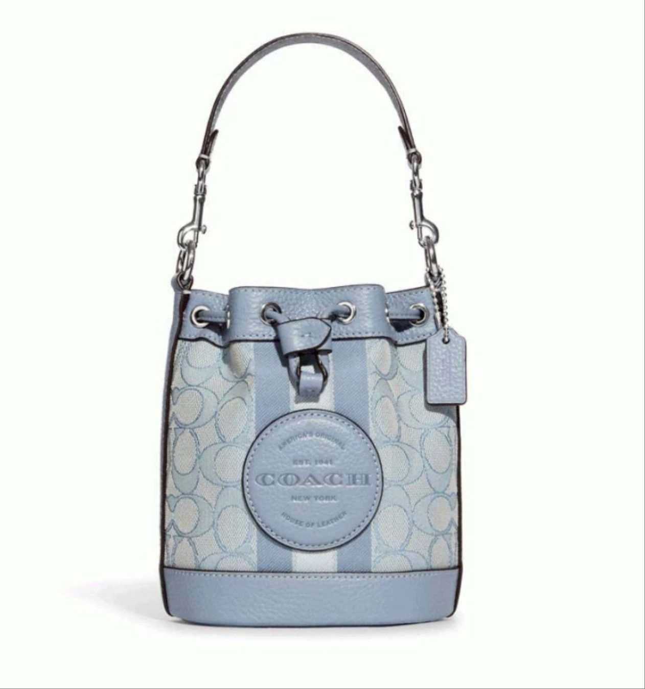 Coach Mini Dempsey Bucket Bag In Signature Jacquard Stripe Patch Size ONE SIZE - 10 Thumbnail