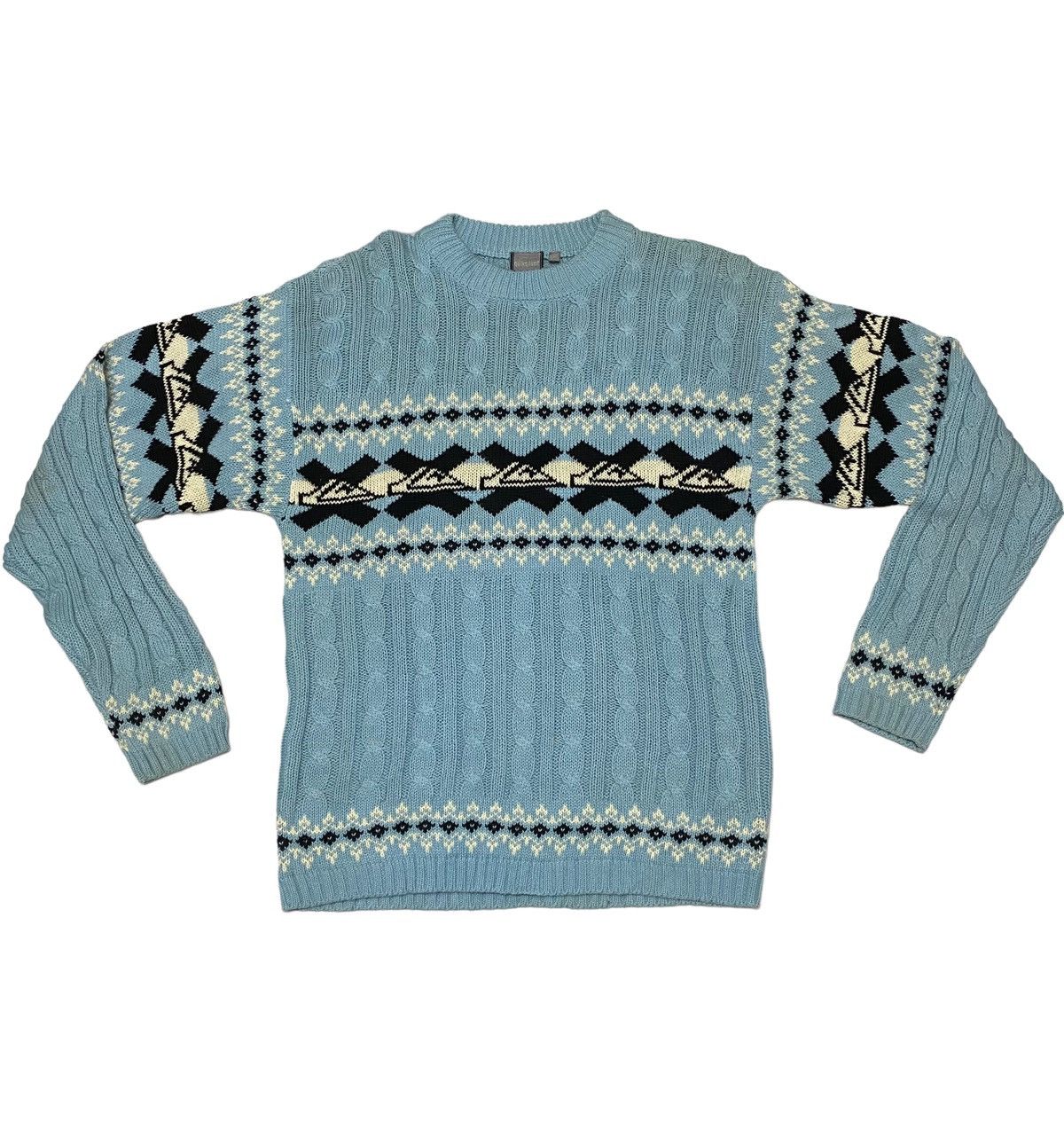 Quiksilver Dope! Quiksilver Logo Knitted Crewneck (C1) Size US M / EU 48-50 / 2 - 1 Thumbnail