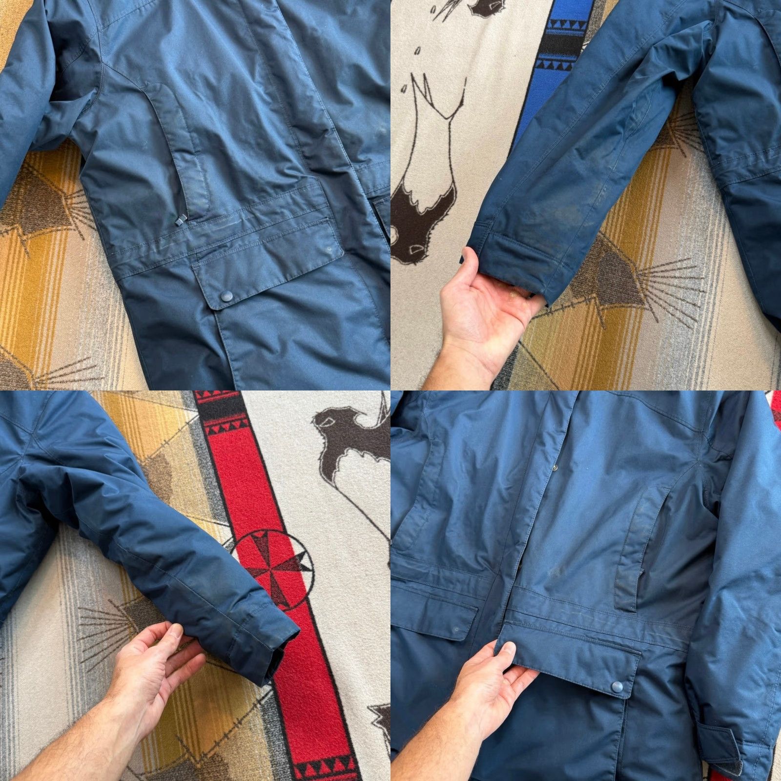Vintage L.L. Bean Baxter State Goose Down Jacket XL Women’s W/ Removable Hood Blue Puffer Coat Zip Long Sleeve Regular Fit Size XL / US 12-14 / IT 48-50 - 8 Thumbnail