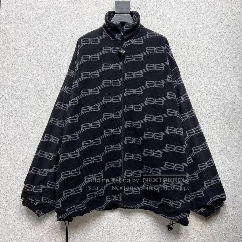 Balenciaga Balenciaga Double B Full Print Woolen Cotton Coat Jacket Size US S / EU 44-46 / 1 - 1 Thumbnail