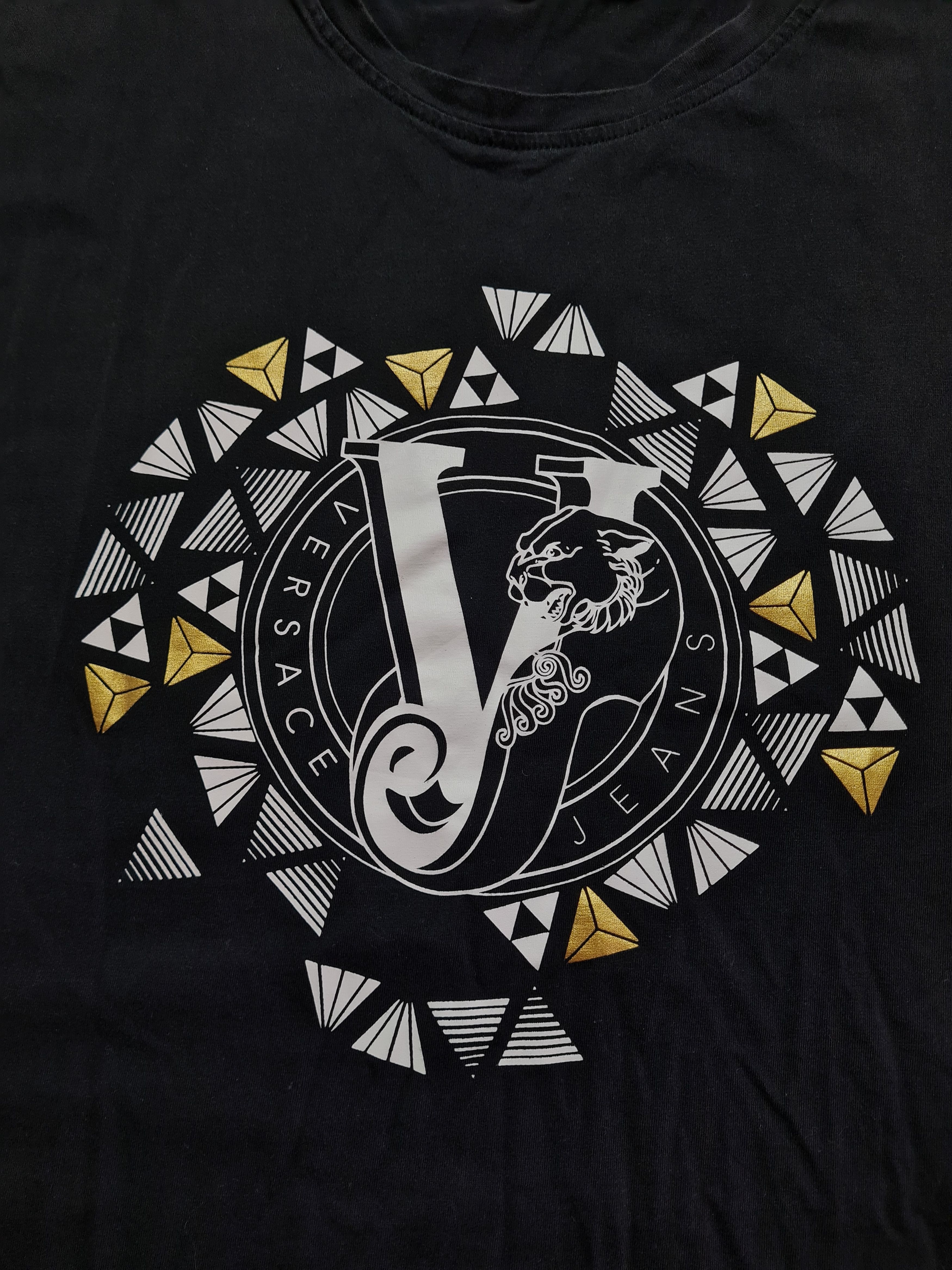 Versace Womens T-shirts Versace Jeans black Big Logo Shirt Size M Size M / US 6-8 / IT 42-44 - 13 Thumbnail