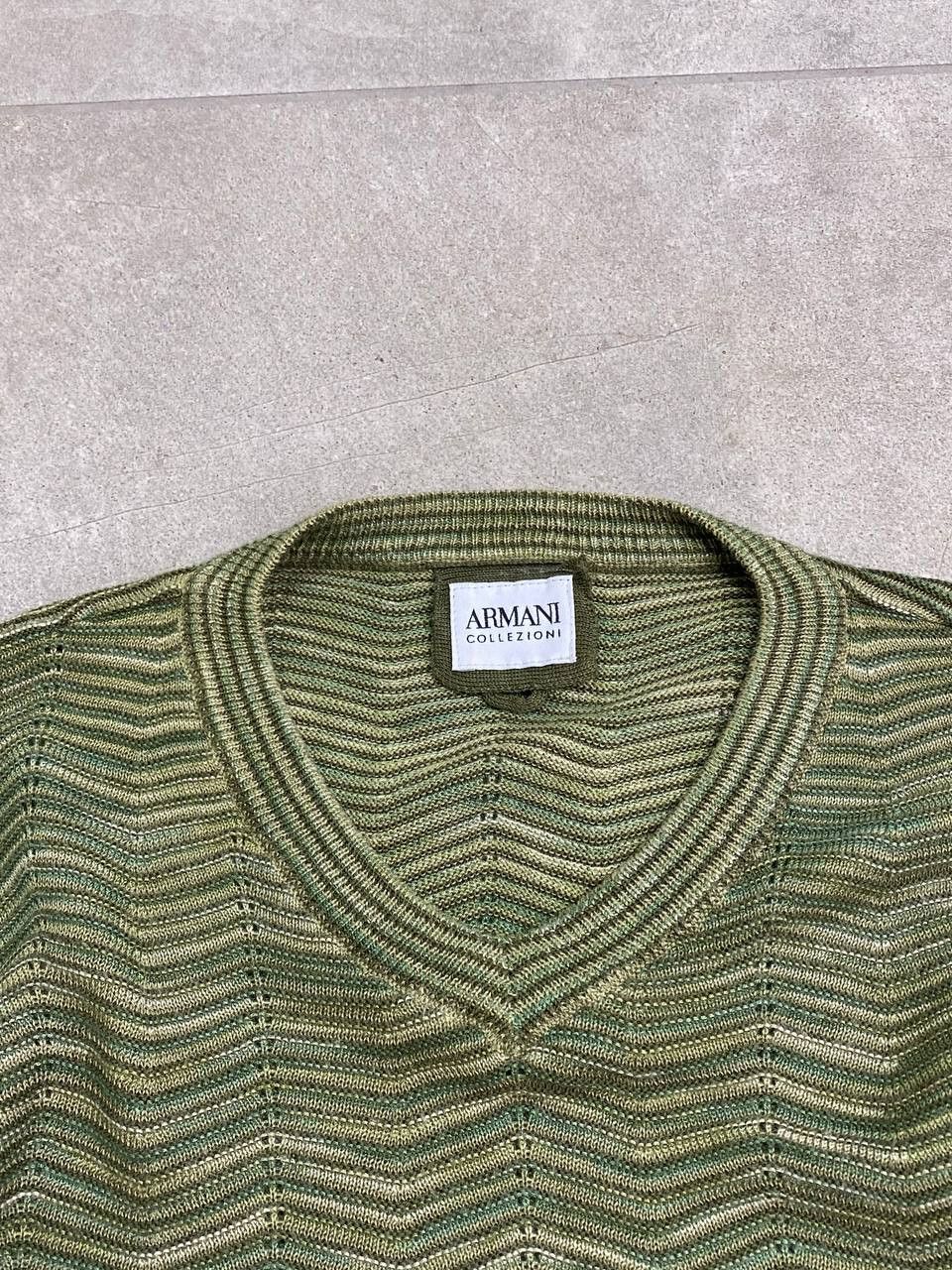 Armani Collezioni Armani Collezioni V-Neck Missoni Style Knit Sweater Size US M / EU 48-50 / 2 - 9 Thumbnail