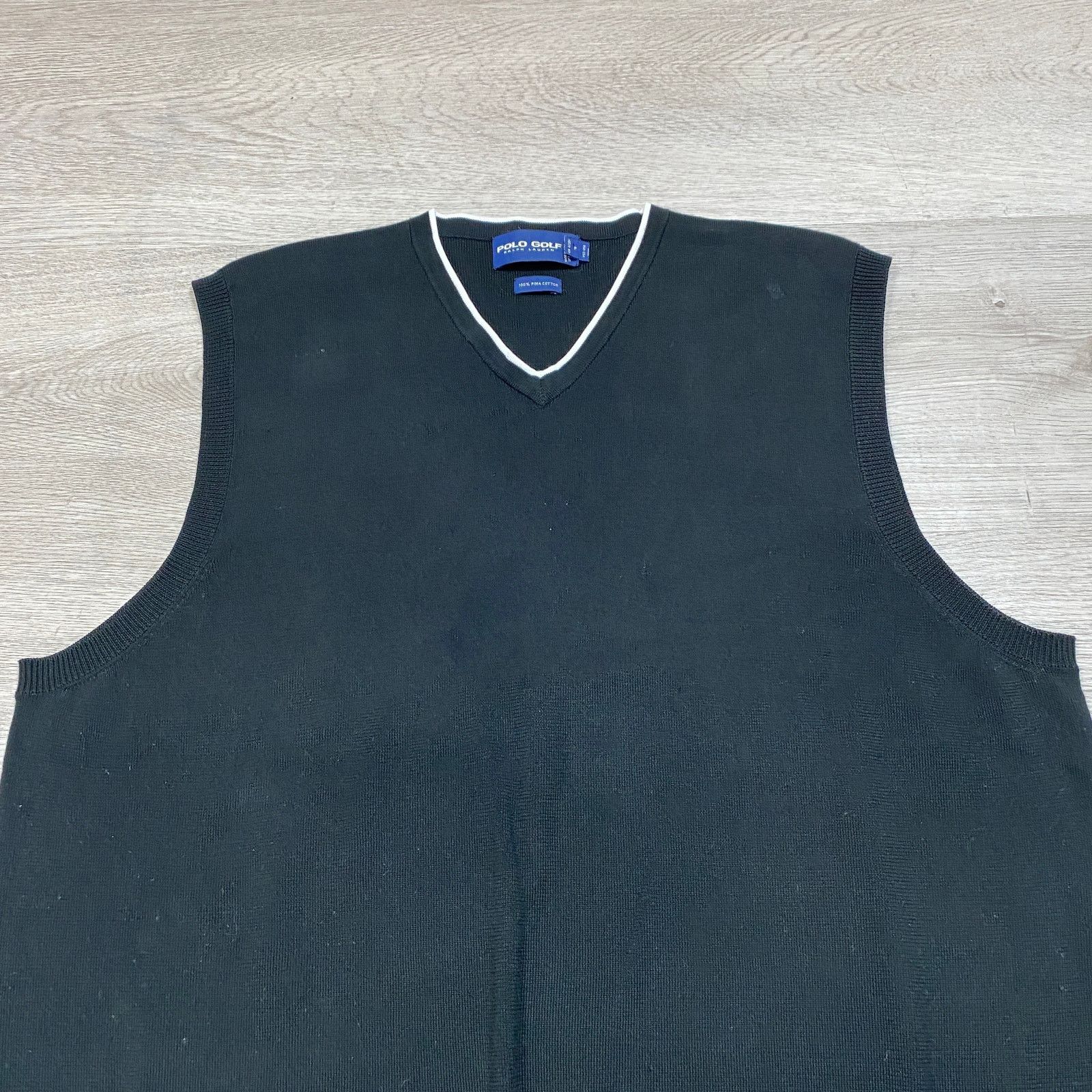 Polo Ralph Lauren × Vintage Polo Golf Ralph Lauren Pima Sweater Vest XL Italian Yarn Size US XL / EU 56 / 4 - 2 Thumbnail