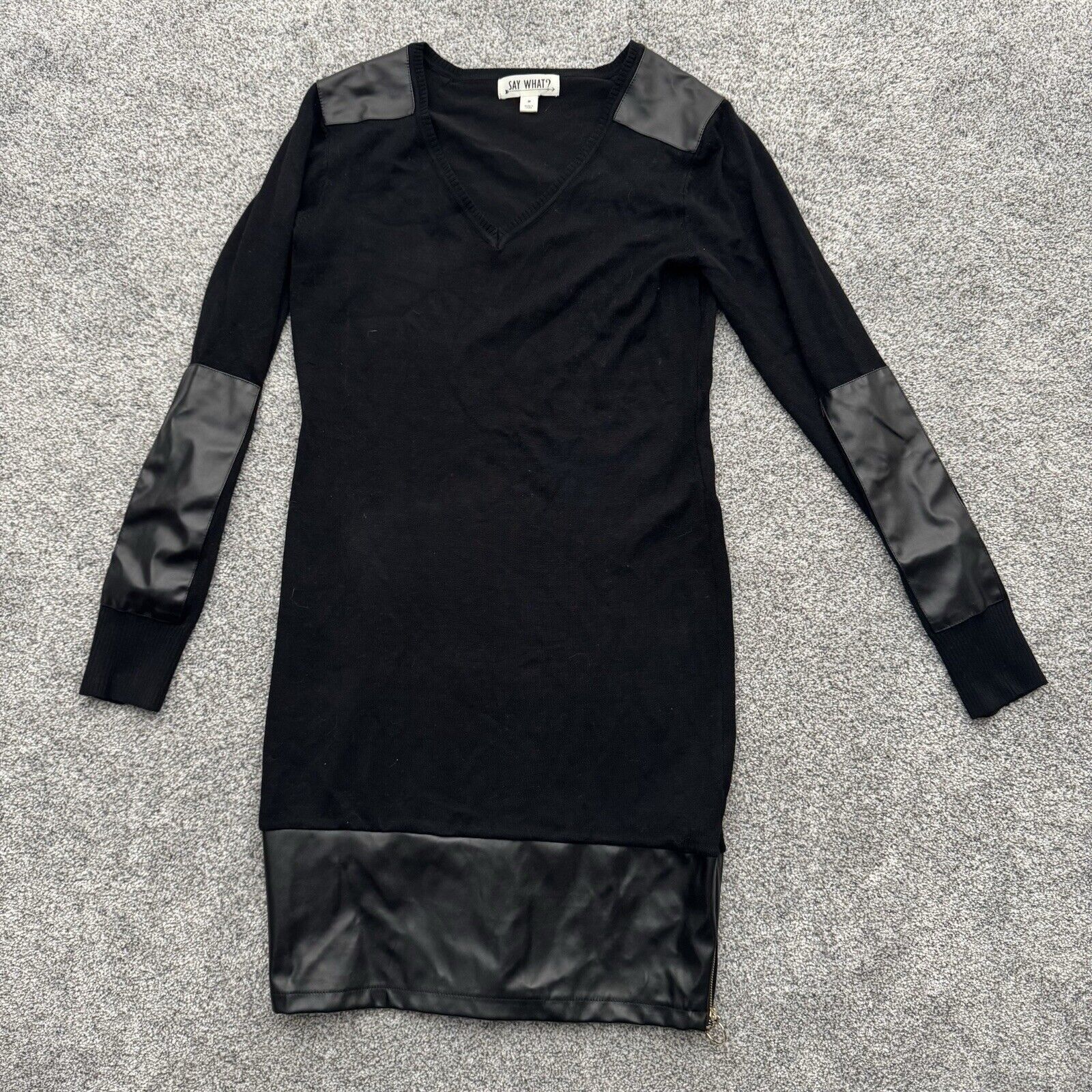 Other Edgy Rocker Chic Dress M Vegan Leather Moto Punk Goth Y2K Size M / US 6-8 / IT 42-44 - 1 Thumbnail