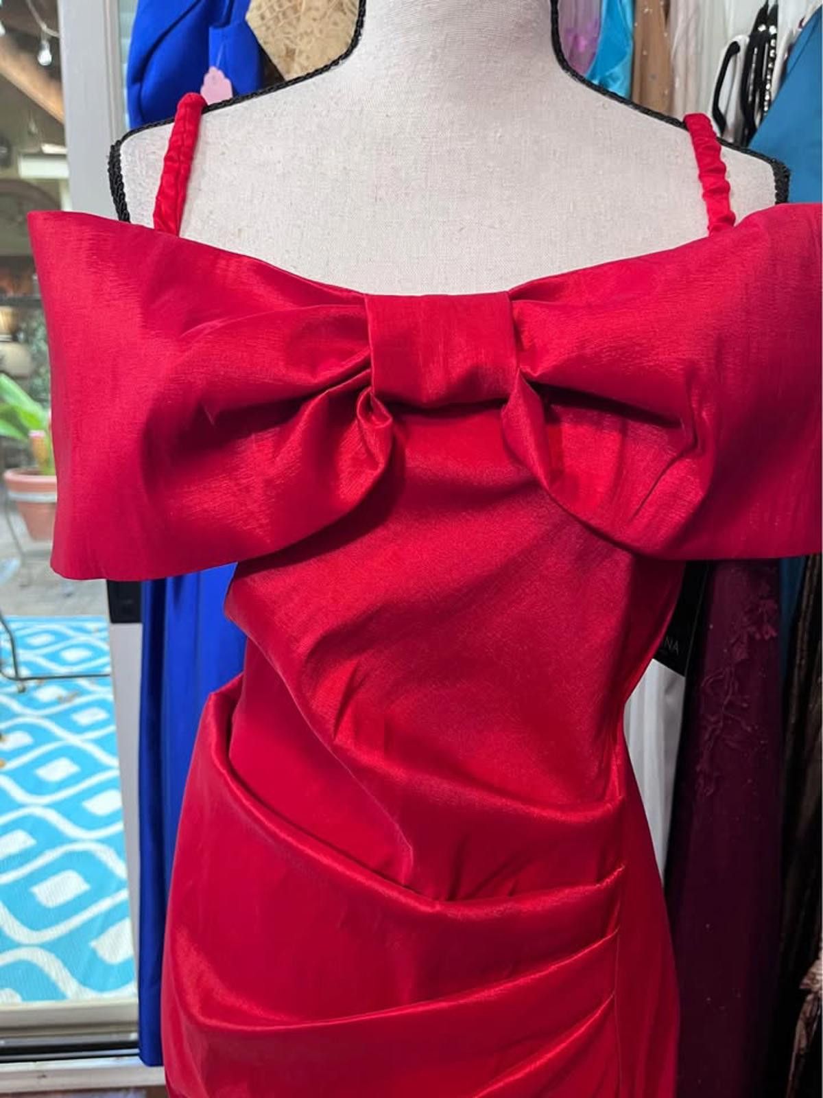 Marine Serre 1x red tea length formal gown Size XL / US 12-14 / IT 48-50 - 2 Thumbnail