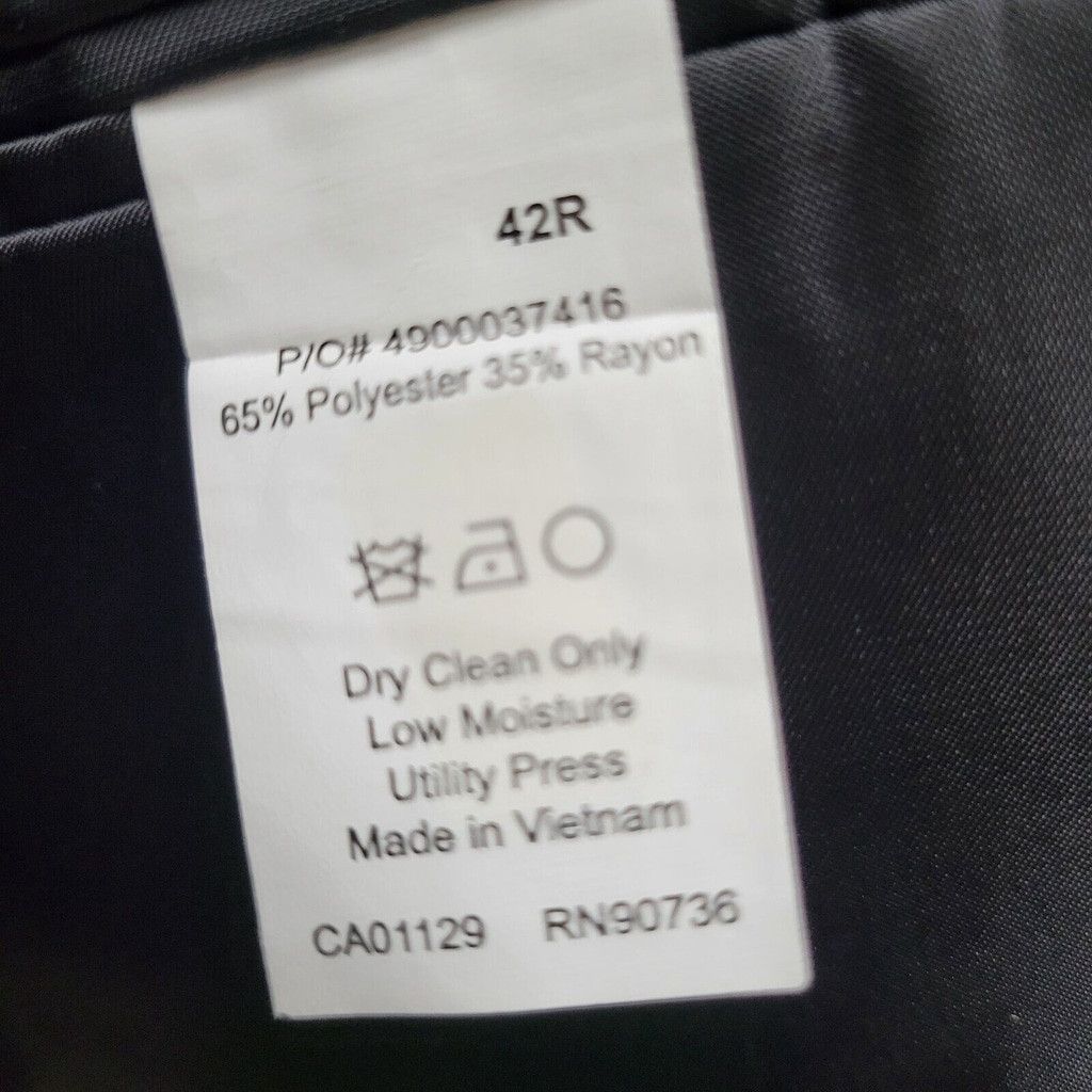 Calvin Klein Calvin Klein Polyester Rayon Pinstripe Suit Jacket 42R Men's Size 42R - 8 Thumbnail