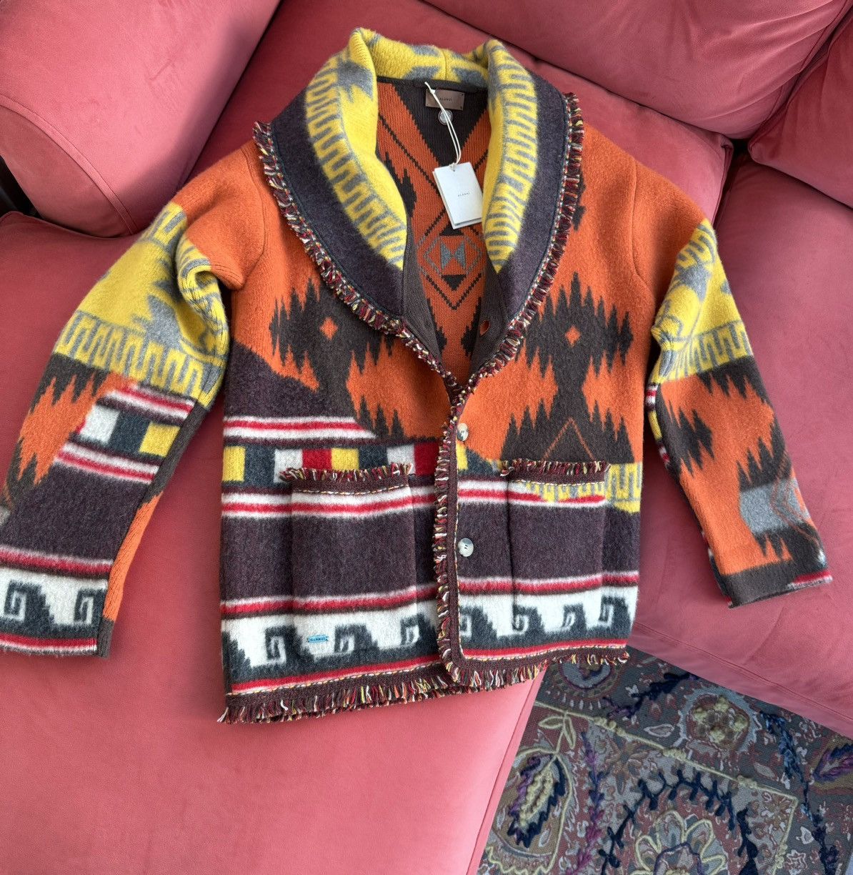 Alanui Alanui cashmere orange, brown, yellow, size M Size US M / EU 48-50 / 2 - 1 Thumbnail