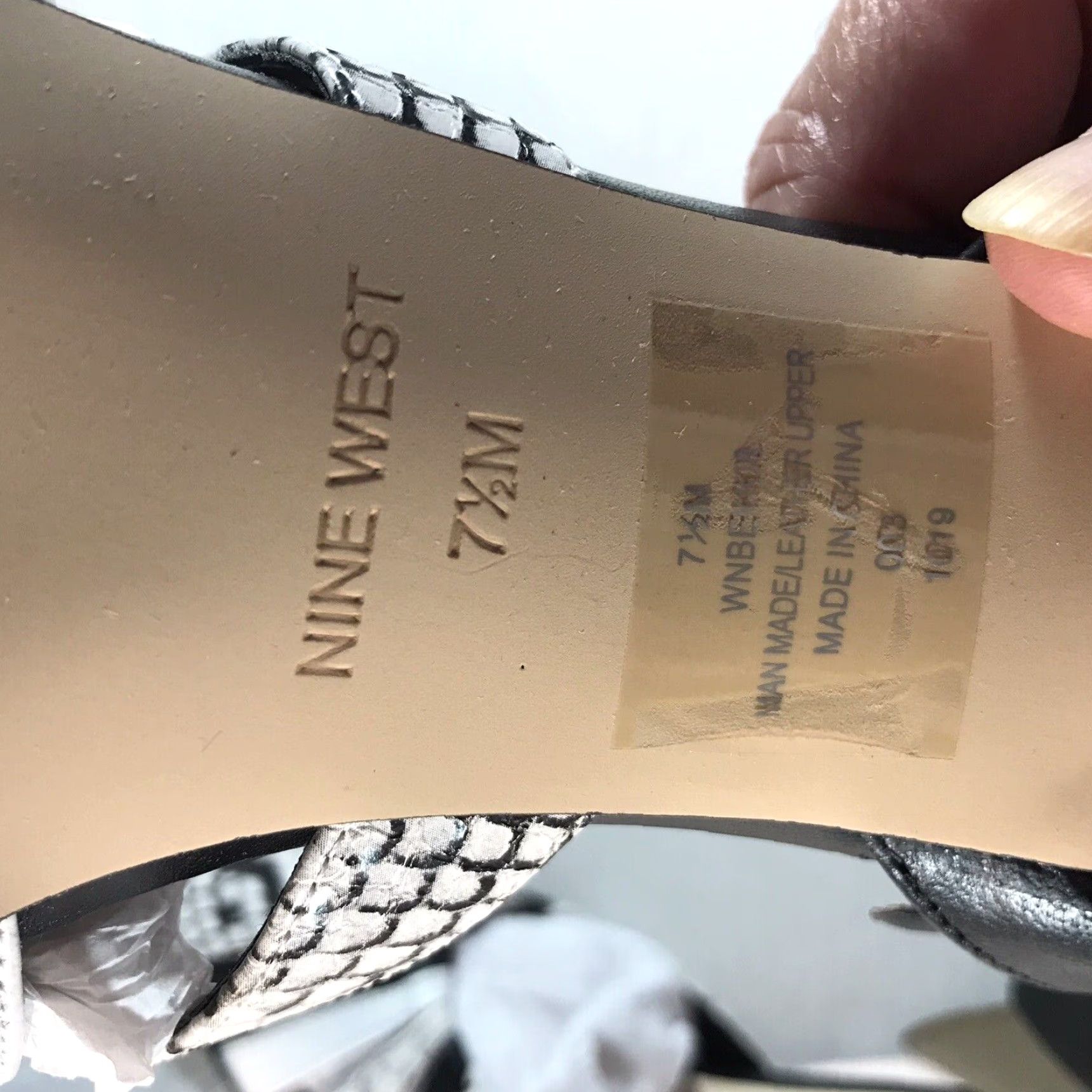Nine West VINTAGE Nine West Leather Pump Heels Women’s Size 7.5M Black White 4-inch Stiletto Ankle Strap Formal Dress Shoes Size US 7.5 / IT 37.5 - 6 Thumbnail