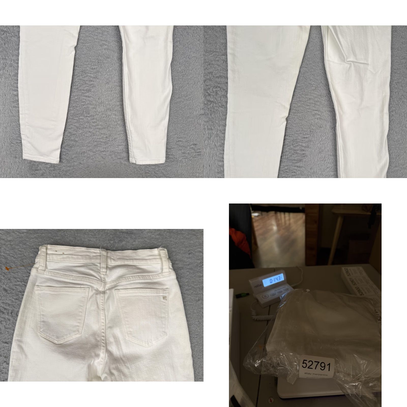 Madewell Madewell Jeans Womens 25x28 White High Riser Skinny High Rise Stretch Denim Size 42" / US 20 - 10 Thumbnail