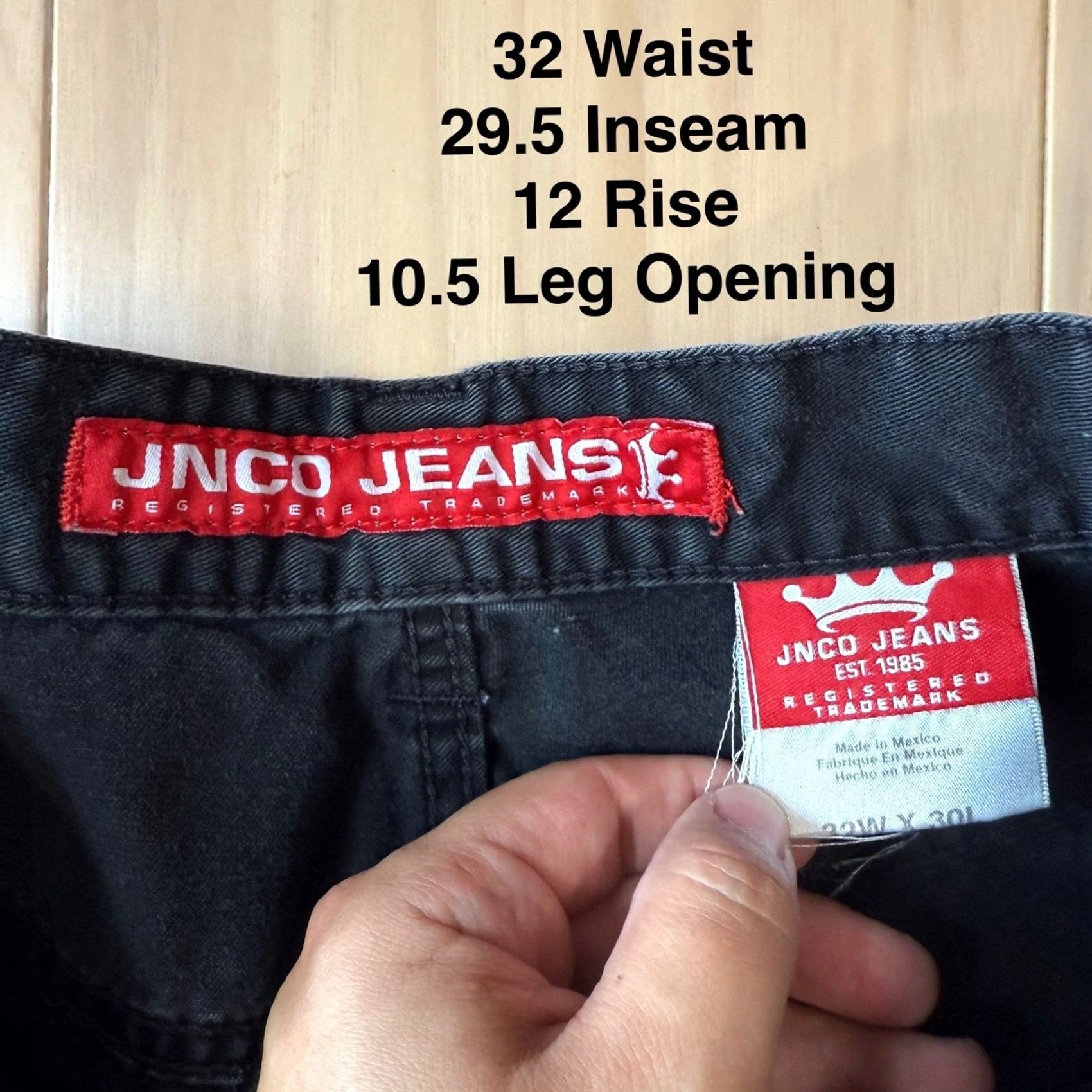 JNCO VINTAGE JNCO Cargo Pants 32 Black Baggy Y2K Streetwear Tribal Logo Size US 32 / EU 48 - 5 Thumbnail