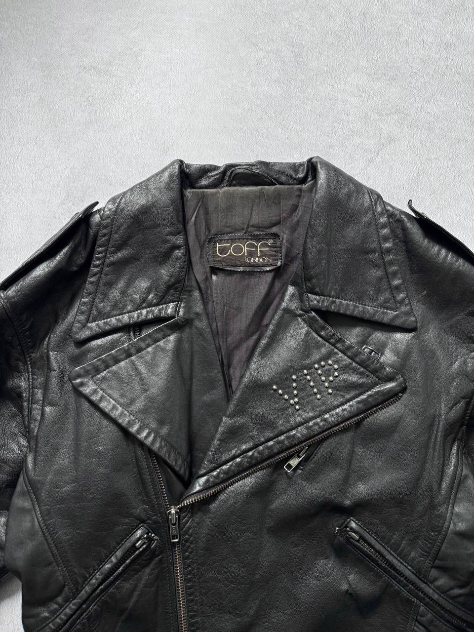 Vintage Vintage 90s Leather Black Motorcycle Jacket Size S / US 4 / IT 40 - 4 Thumbnail