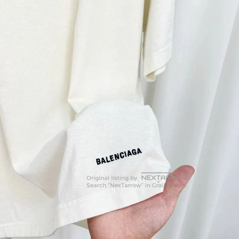Balenciaga Balenciaga Embroidered Hem Letter Short Sleeve. Size US XS / EU 42 / 0 - 5 Thumbnail
