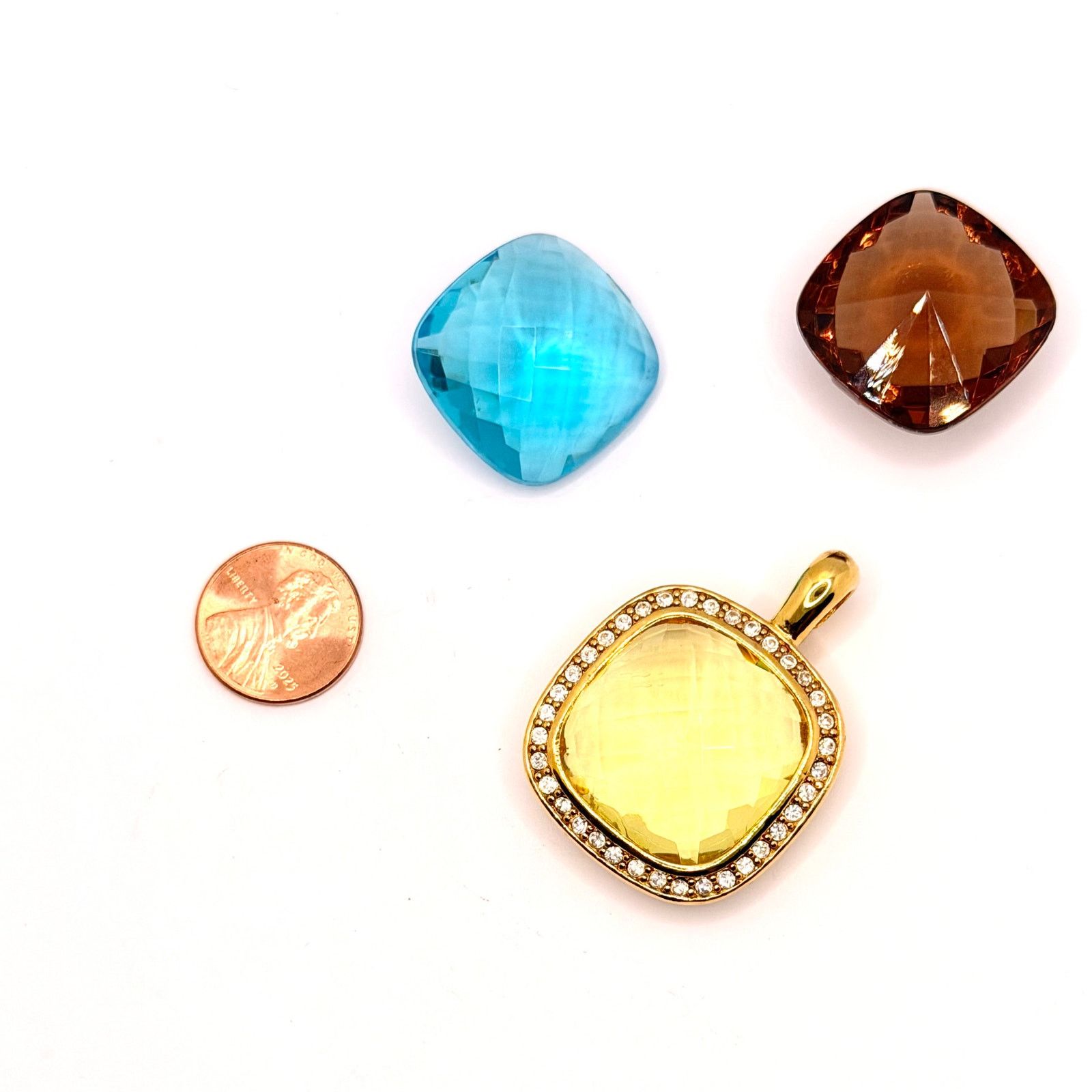 Joan Rivers Joan Rivers Gold Interchangeable Faux Gemstone Pendant Size ONE SIZE - 2 Thumbnail