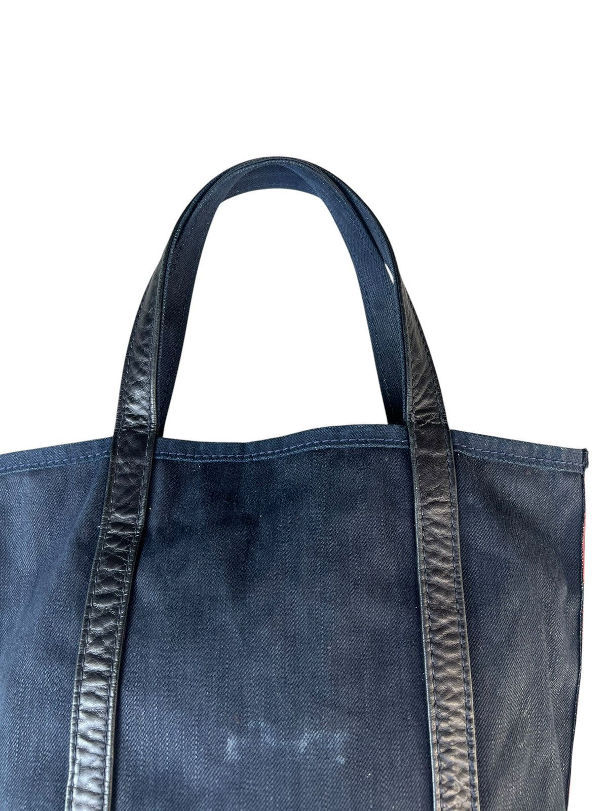 45rpm Vintage 45rpm Indigo Dyed Denim + Leather Tote Bag Size ONE SIZE - 11 Thumbnail