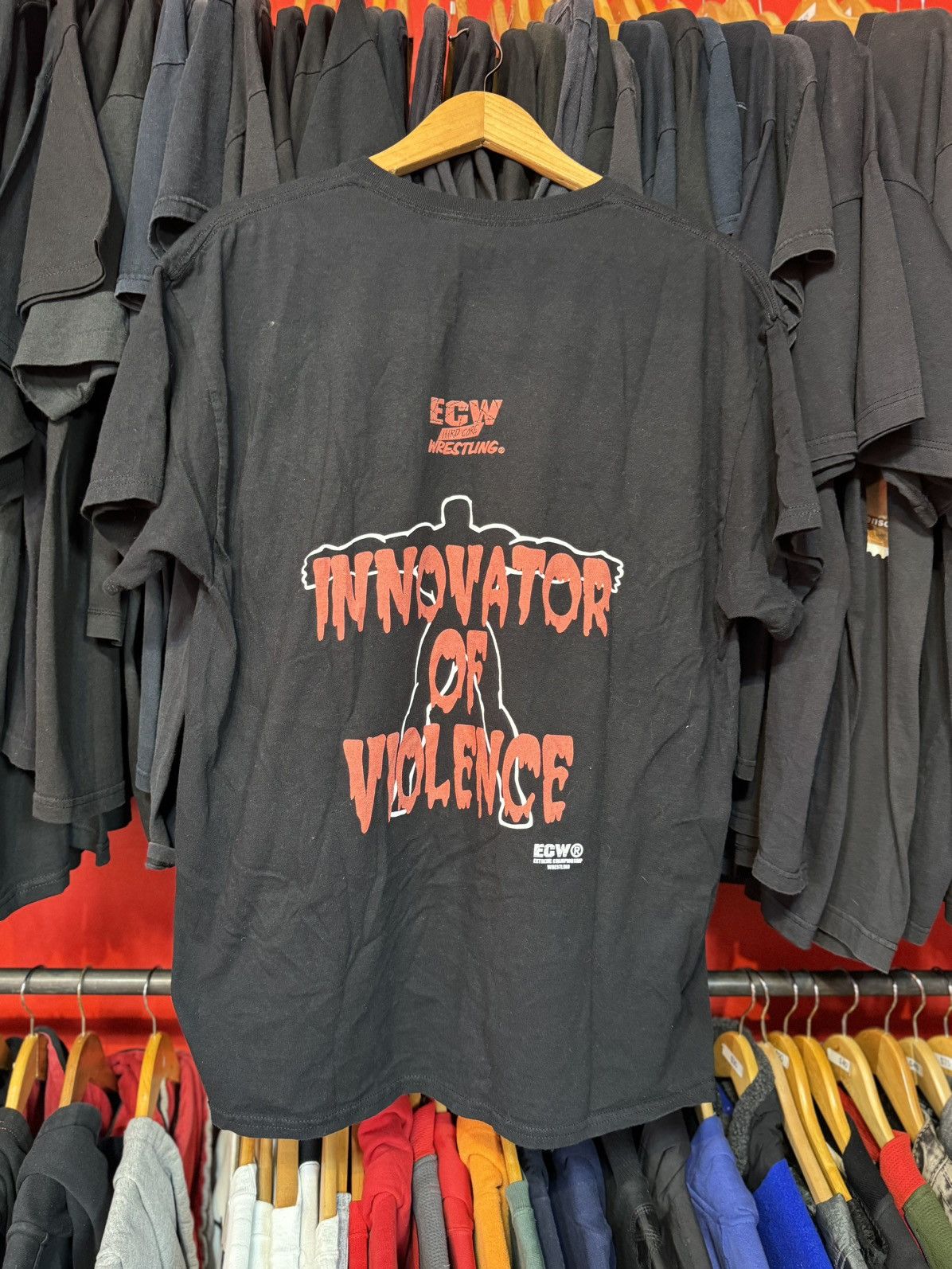 Rap Tees × Vintage × WCW/nWo Dreamer ECW Wrestling Vintage Concert Rap Rock Band T-Shirt Size US XL / EU 56 / 4 - 4 Thumbnail