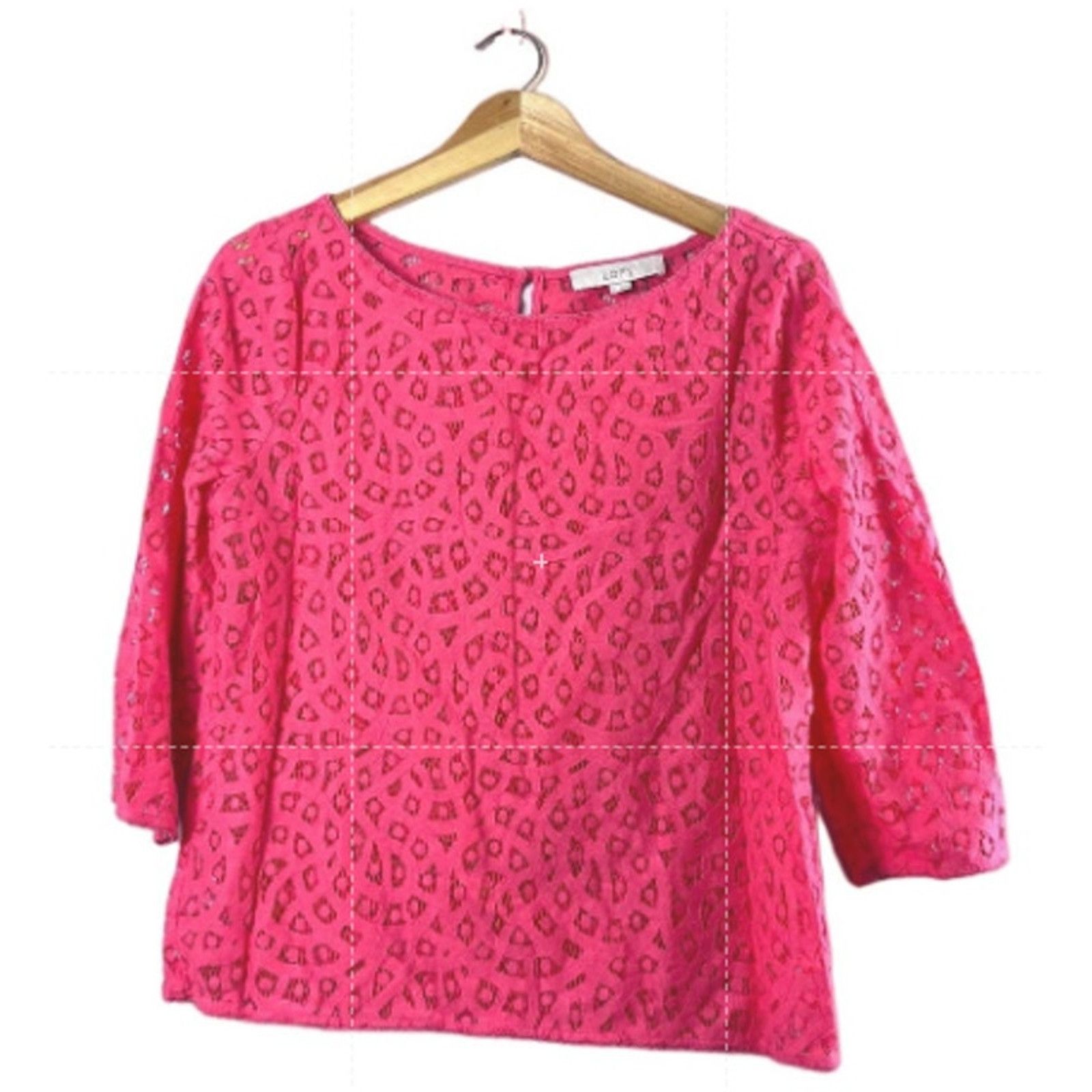 Loft Women's Loft Pink Cheetah Print Lace Blouse M Size M / US 6-8 / IT 42-44 - 1 Thumbnail