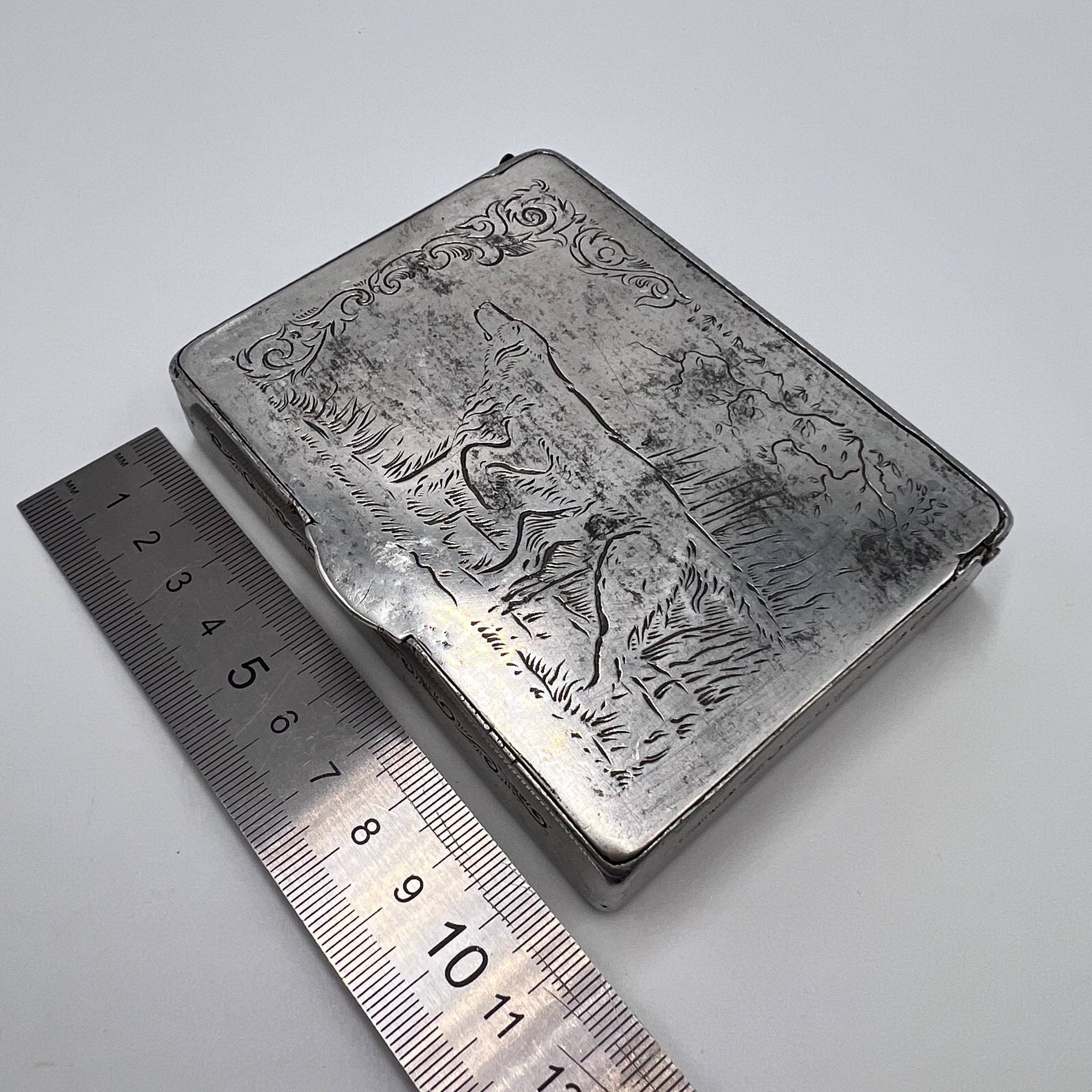 Vintage 1956 Vintage Soviet Aluminum Cigarette Case Box Marked Size ONE SIZE - 6 Thumbnail