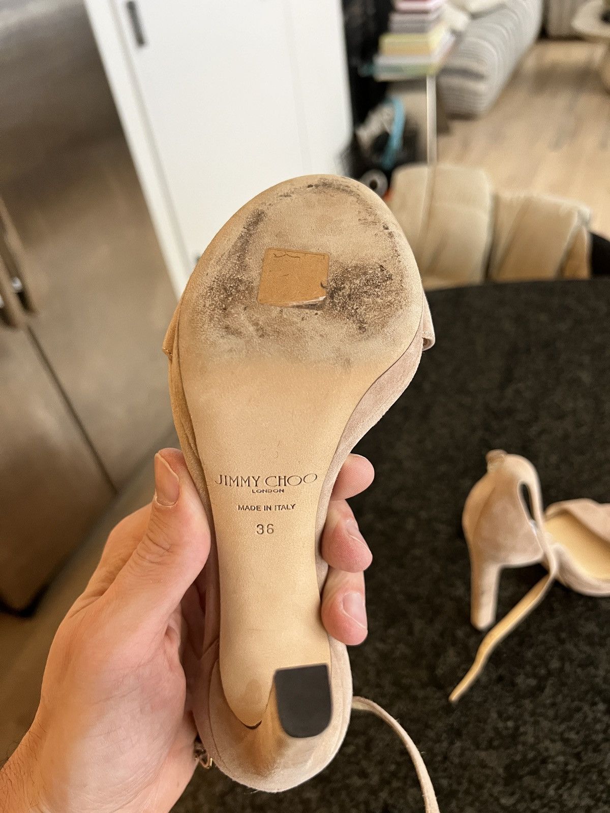 Jimmy Choo Jimmy Choo Suede Ankle Strap Platform Heels Size 36 Size US 6 / IT 36 - 7 Thumbnail