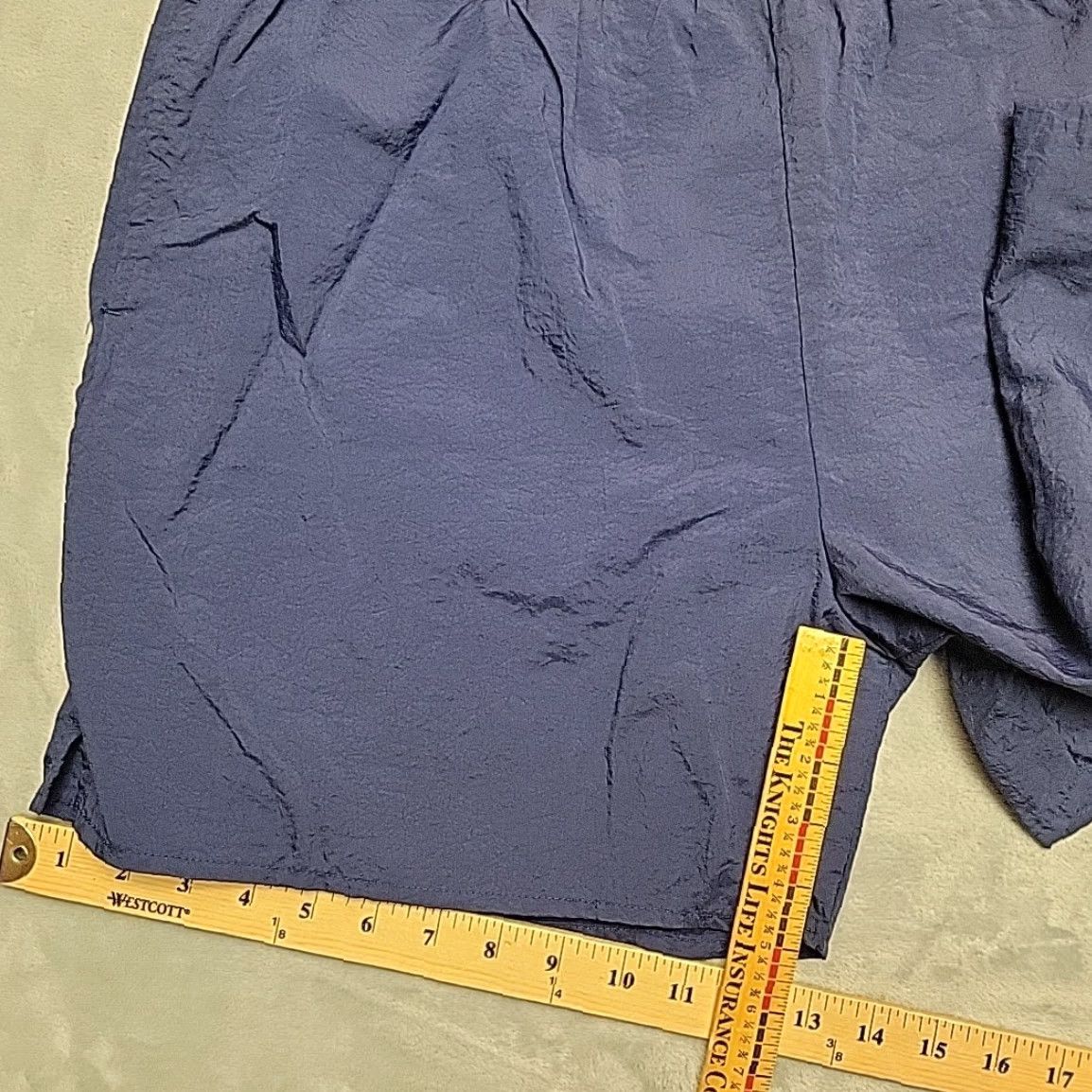 Nike VINTAGE Nike Shorts Bottom Men L Blue 90s Swoosh Windbreaker 100% Nylon Swim Pockets Drawstring Lightweight Logo Size US 33 - 8 Thumbnail