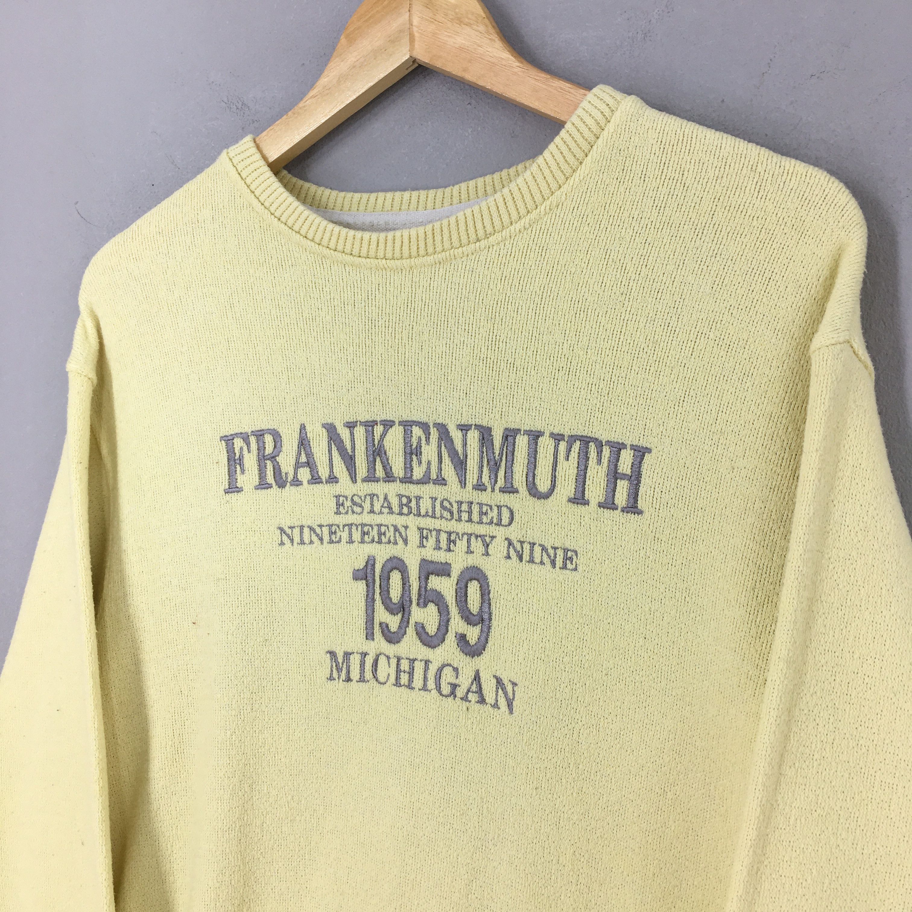 NCAA × Vintage Vintage Frankenmuth Michigan 1959 Yellow Jumper Small Size US S / EU 44-46 / 1 - 3 Thumbnail